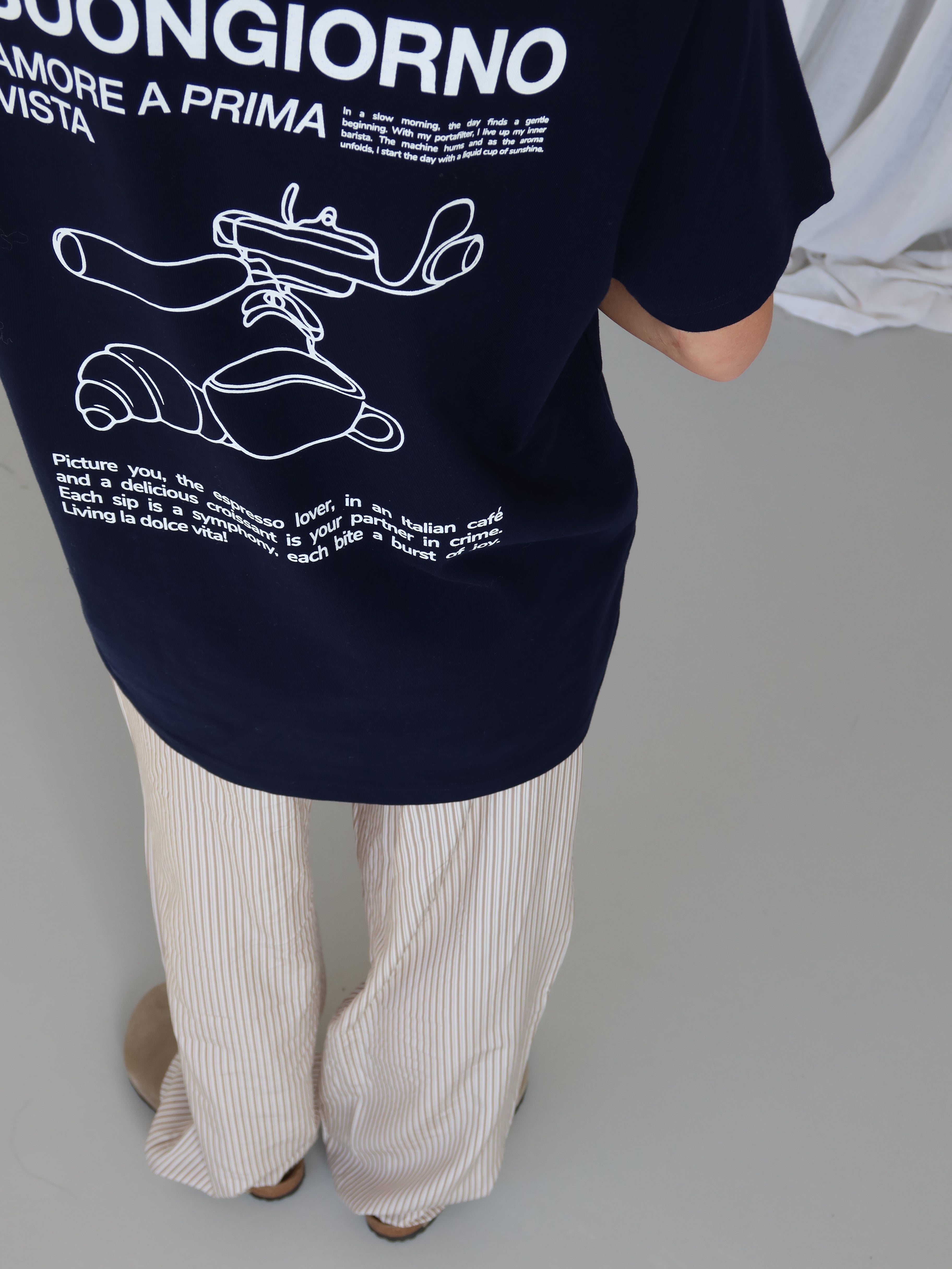 BUONGIORNO T-SHIRT navy I white