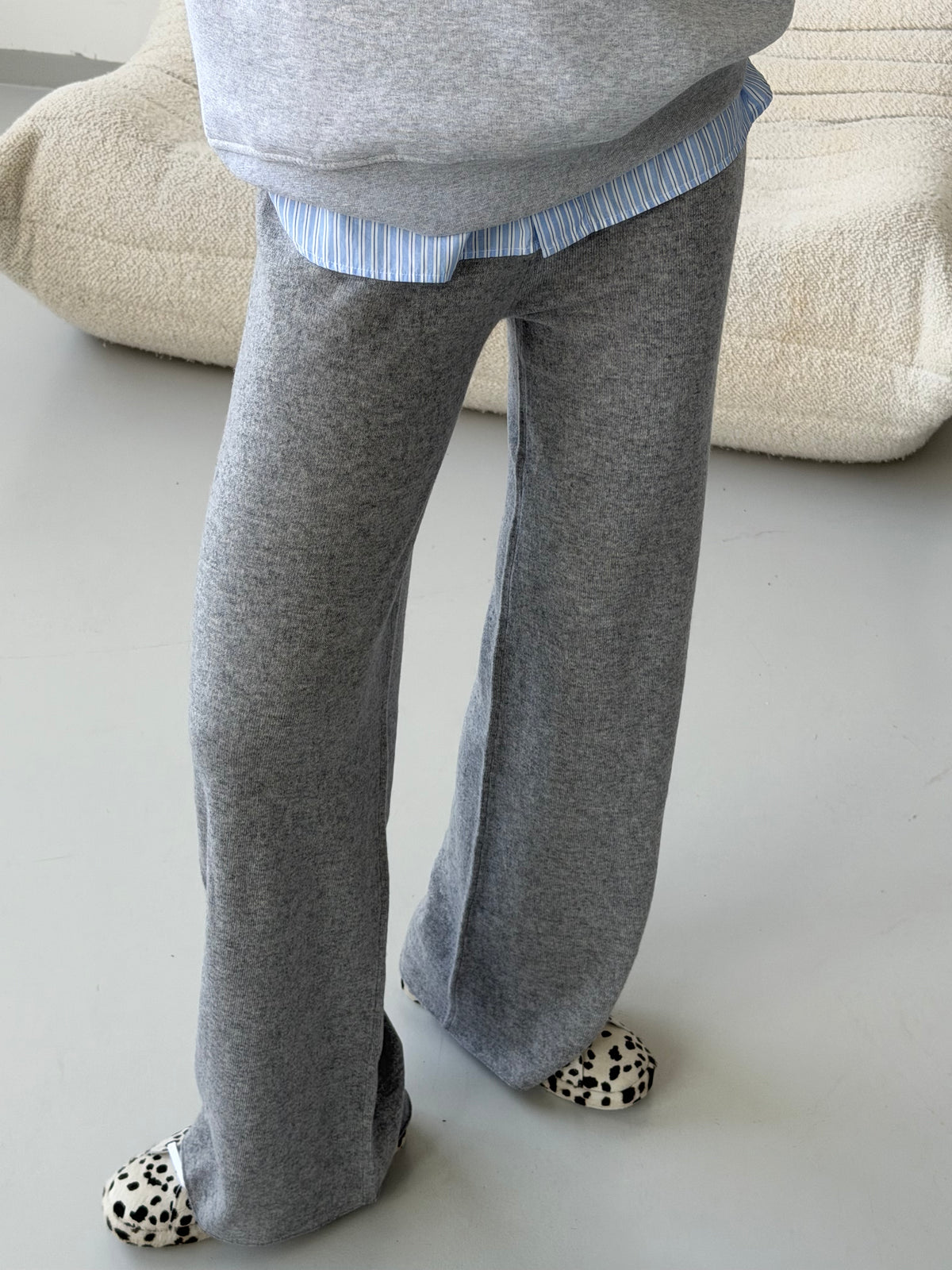LISA CASHMERE PANTS grey melange