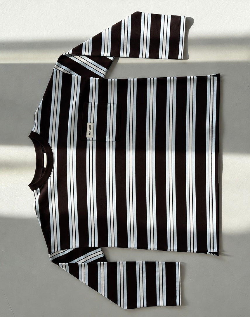 STRIPED LONGSLEEVE COFFEE