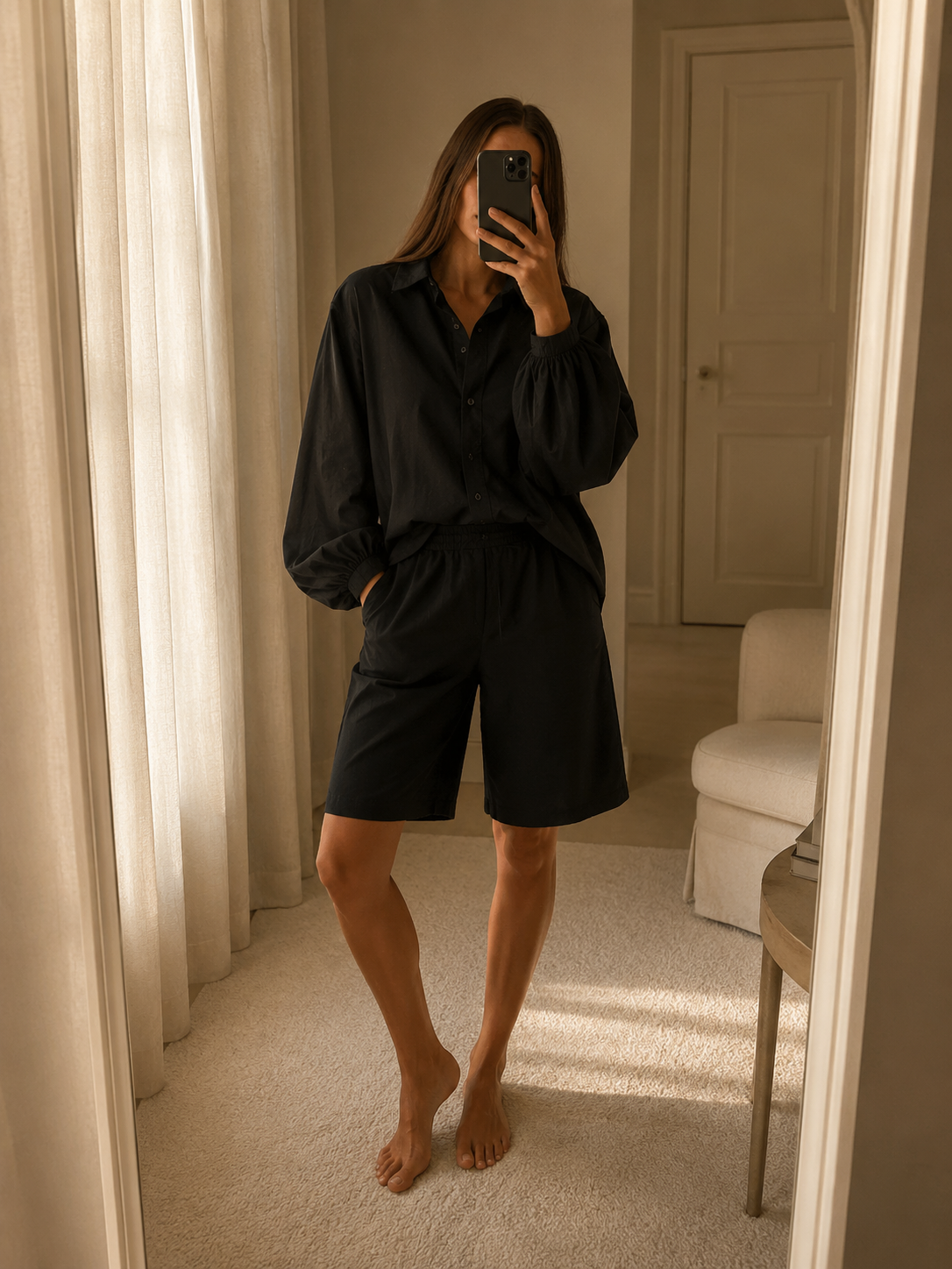 SOHO STUDIOS NOEMI VOLUME BLOUSE black