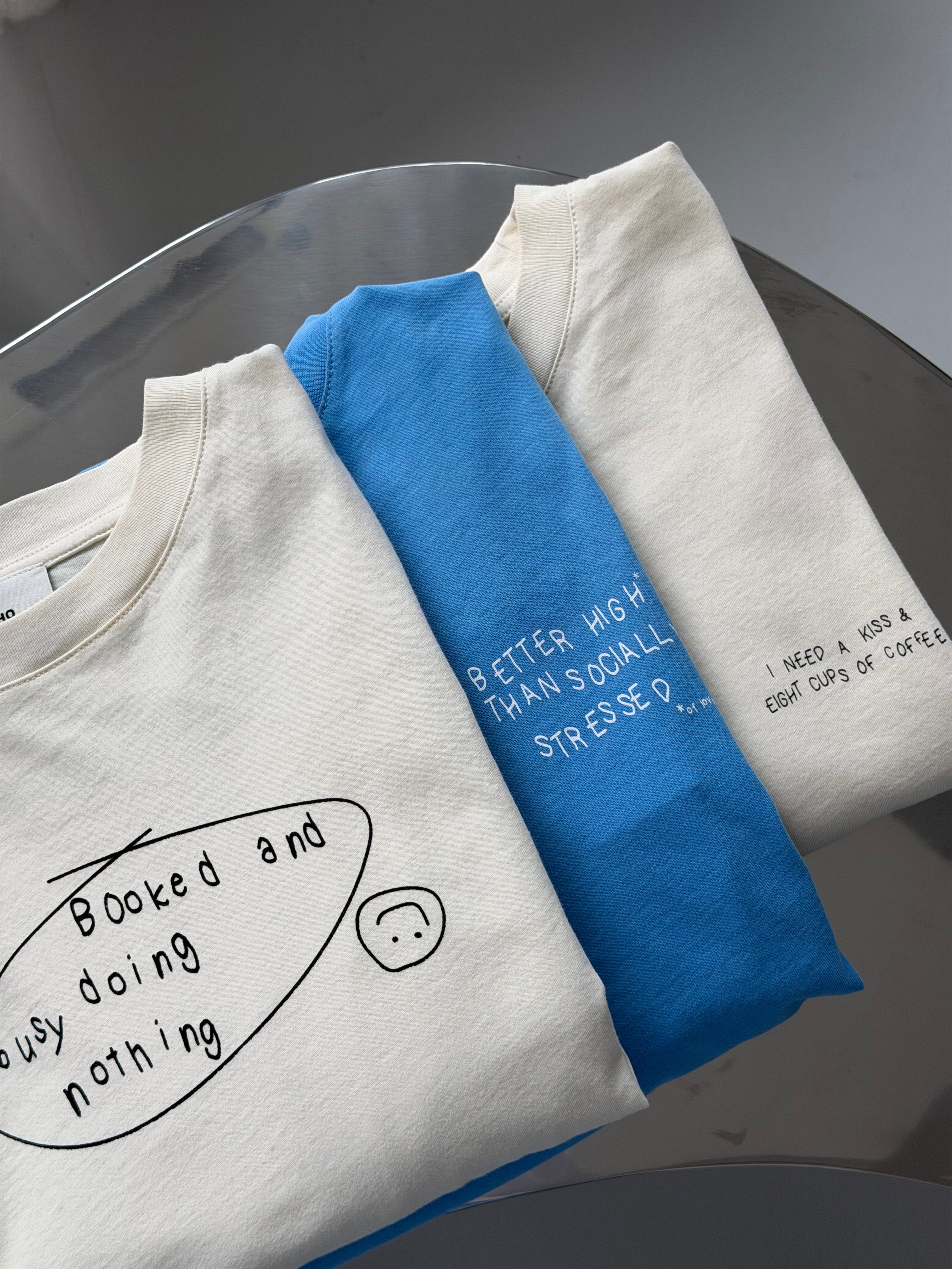BOOKED & BUSY T-SHIRT OFF WHITE