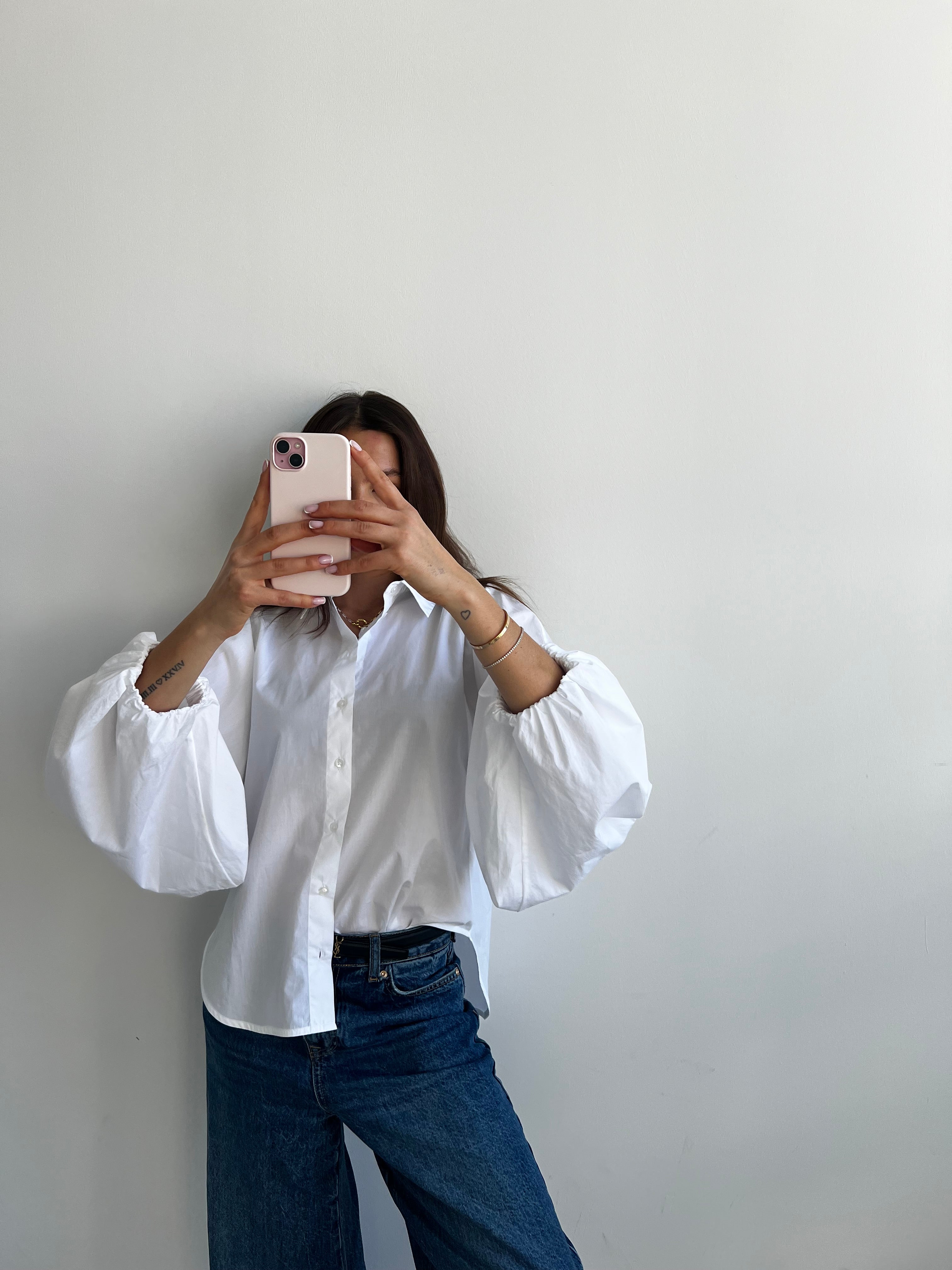 SOHO STUDIOS NOEMI VOLUME BLOUSE white