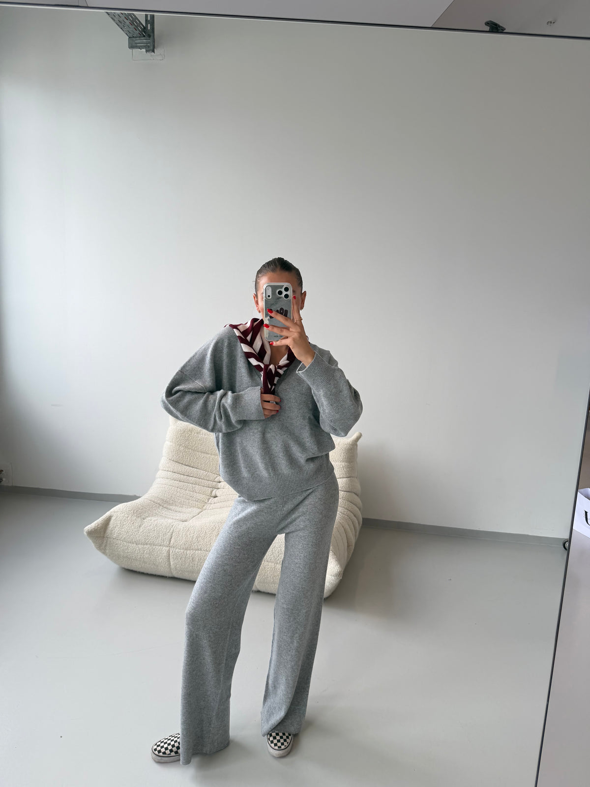 LISA CASHMERE PANTS grey melange