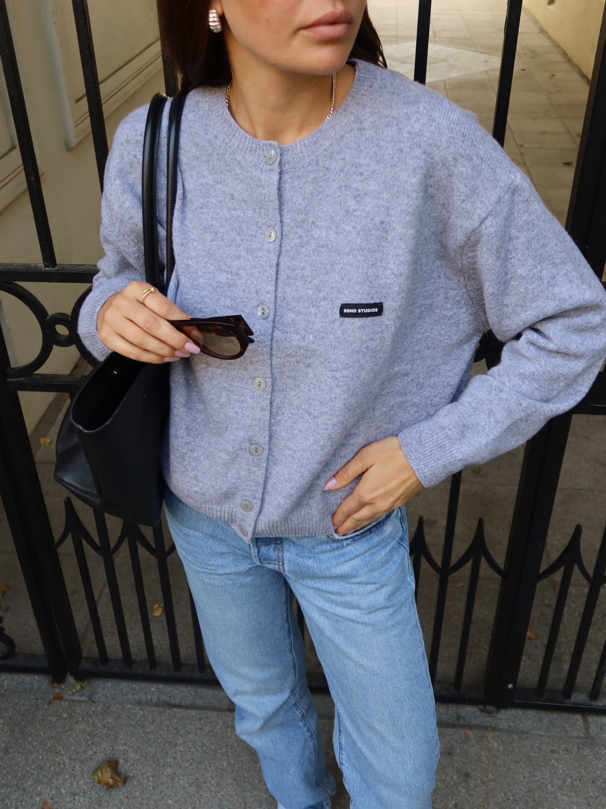 ZOE CARDIGAN light grey melange
