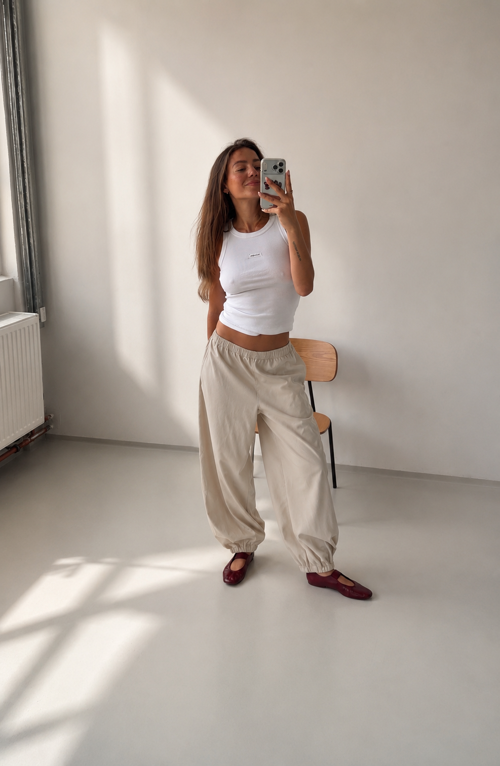 SOHO STUDIOS AYDA BARREL PANTS beige
