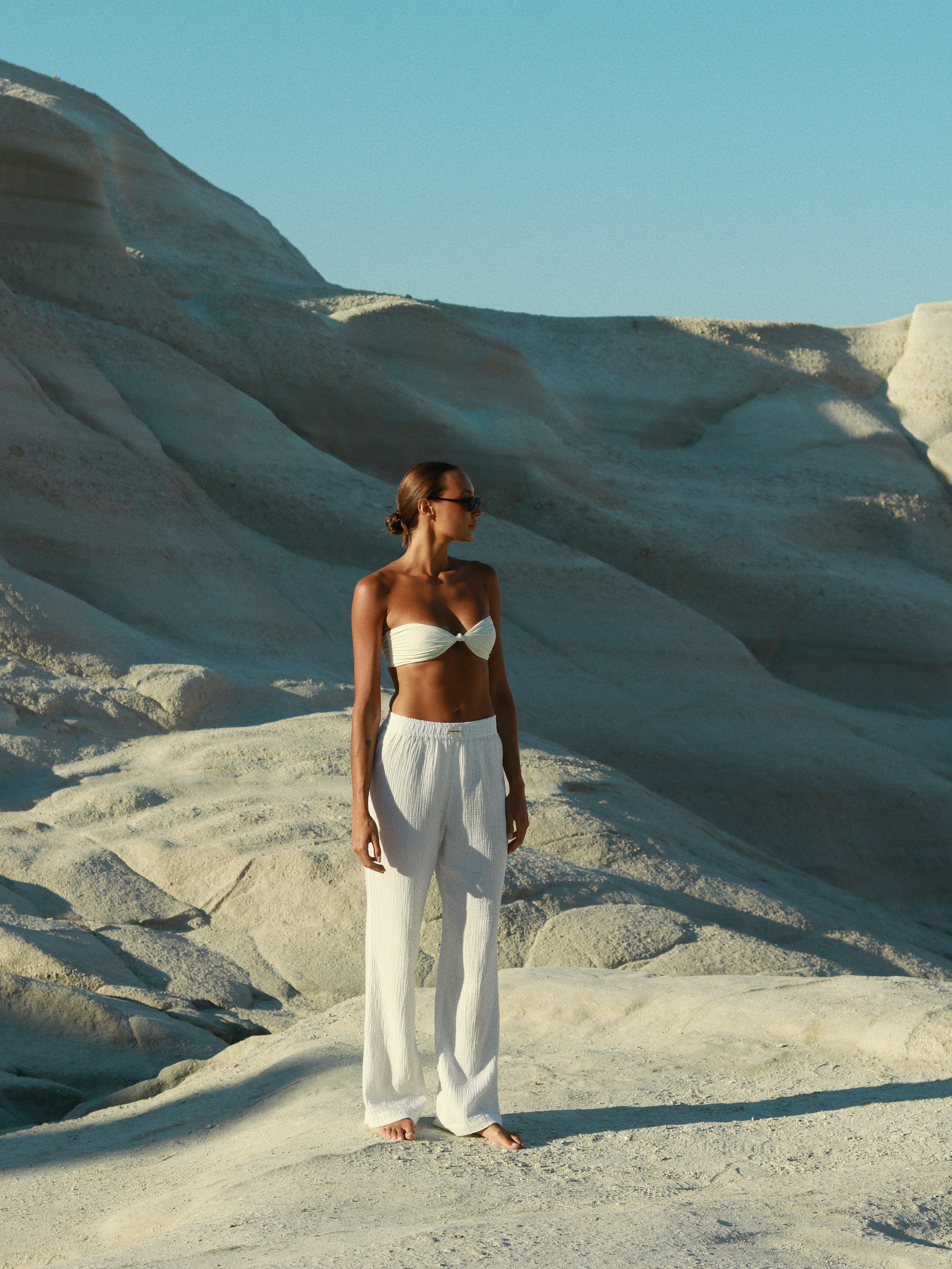 SIENNA MUSSELIN PANTS white