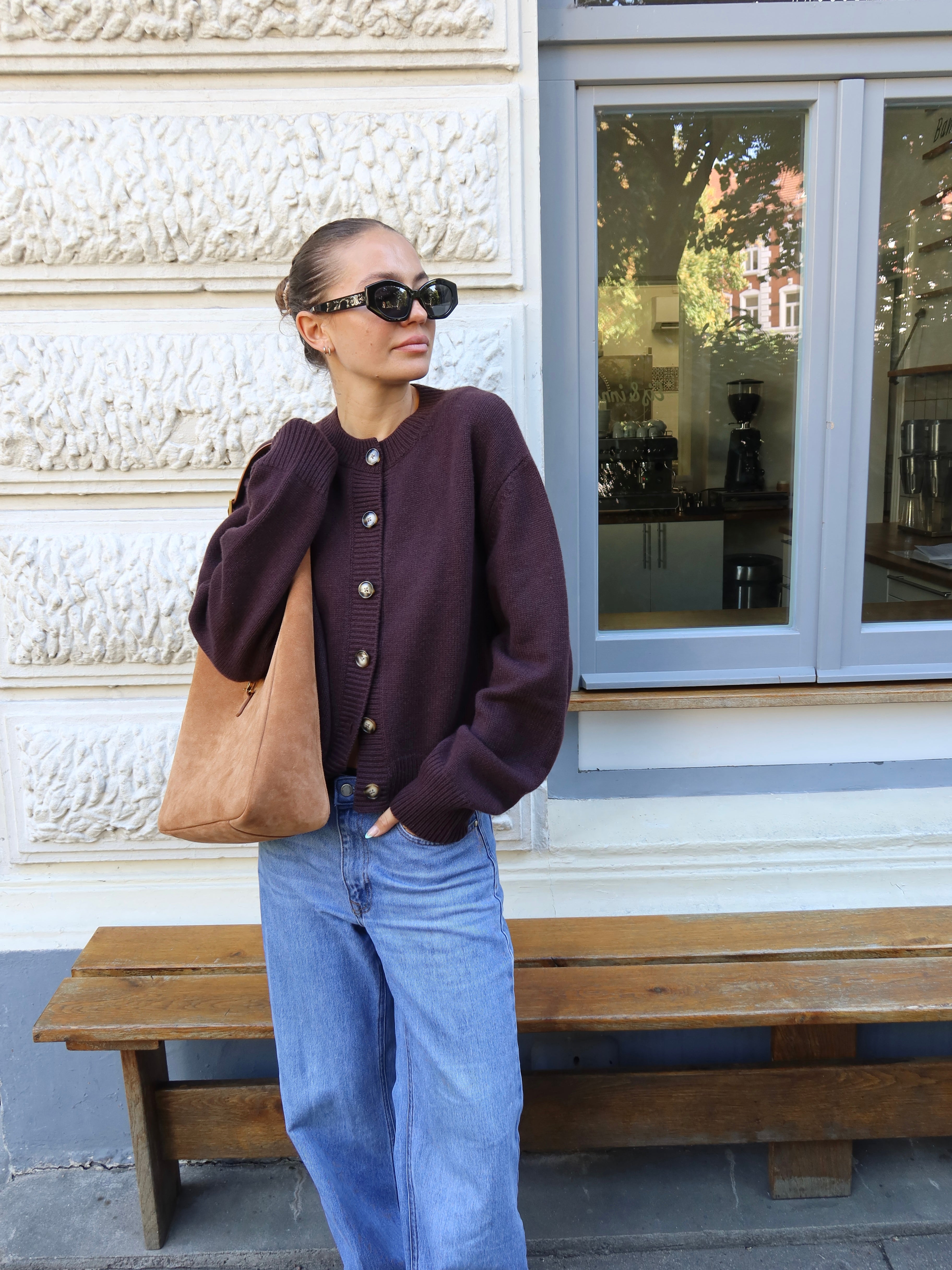 KATE CARDIGAN aubergine