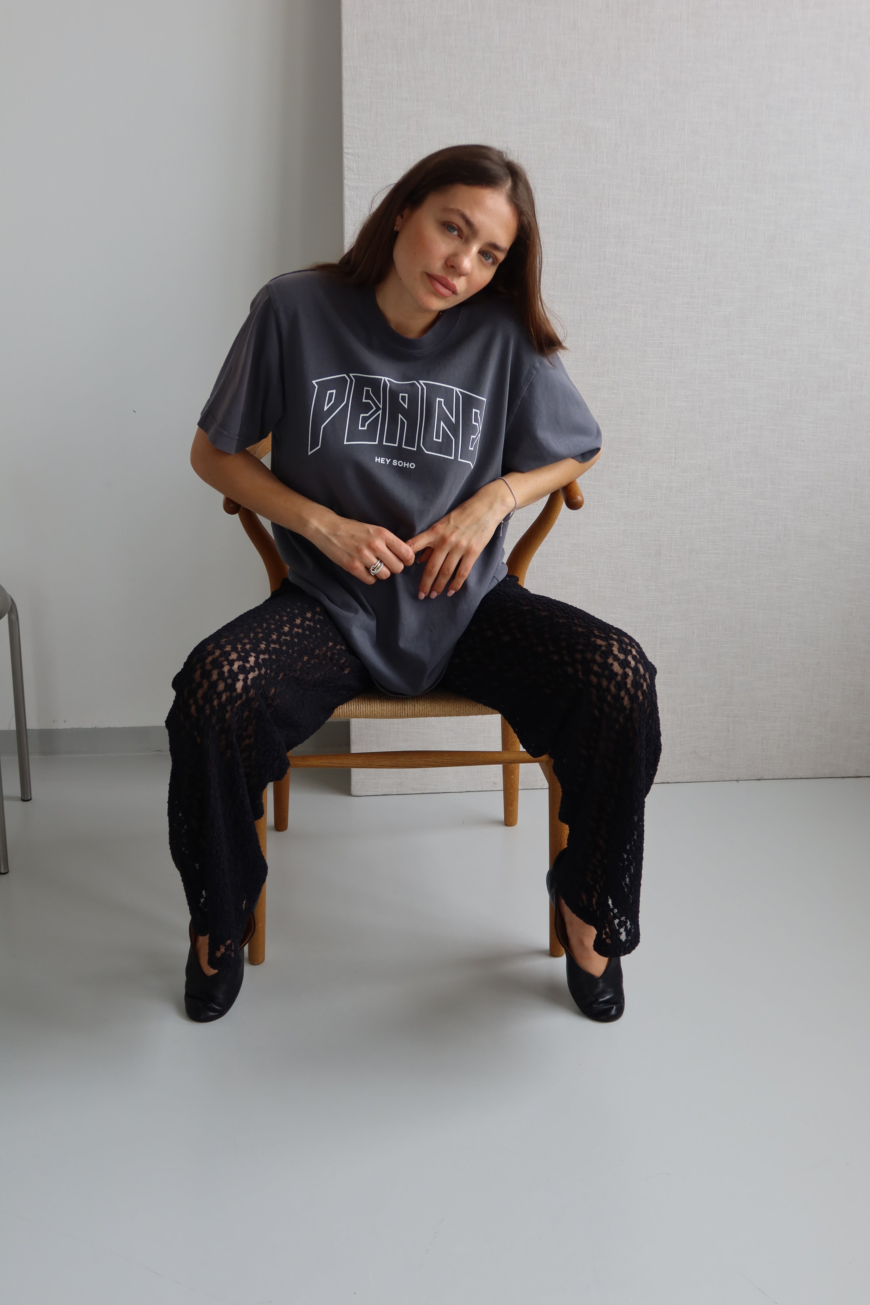 STELLA LACE PANTS black