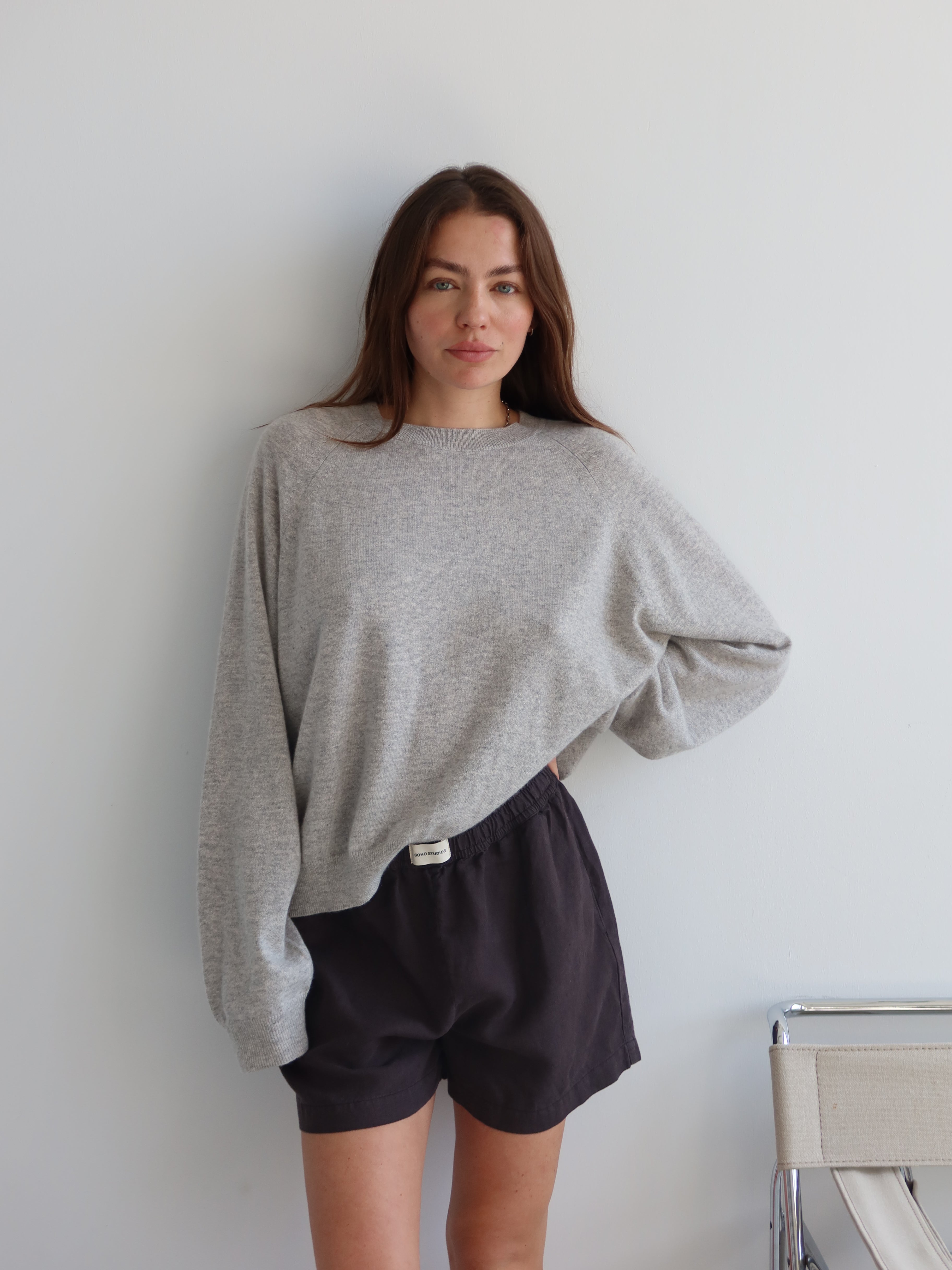 SOHO STUDIOS FILIPA LINEN SHORTS raw chocolate