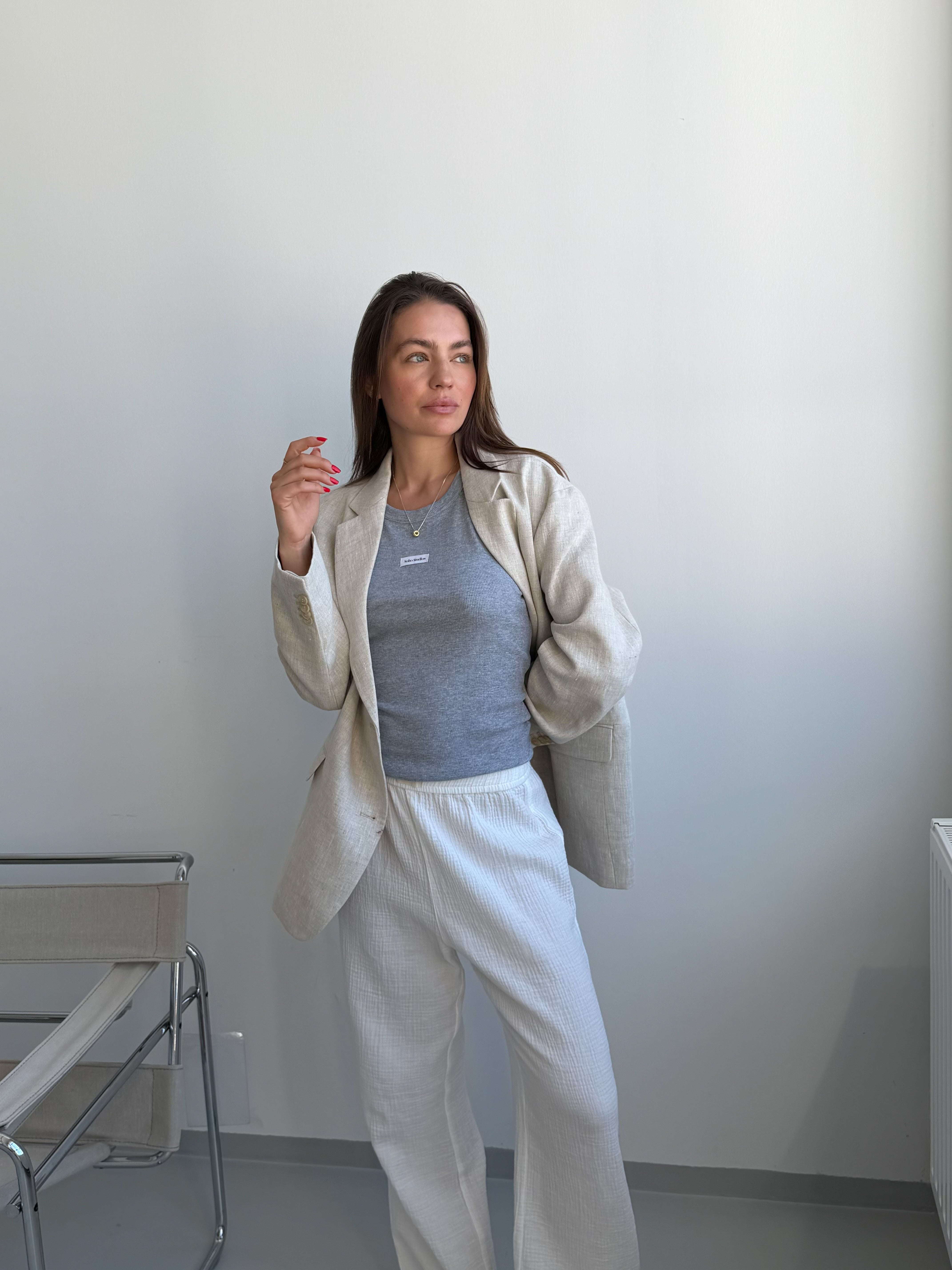 SOHO STUDIOS ANNI BLAZER sand