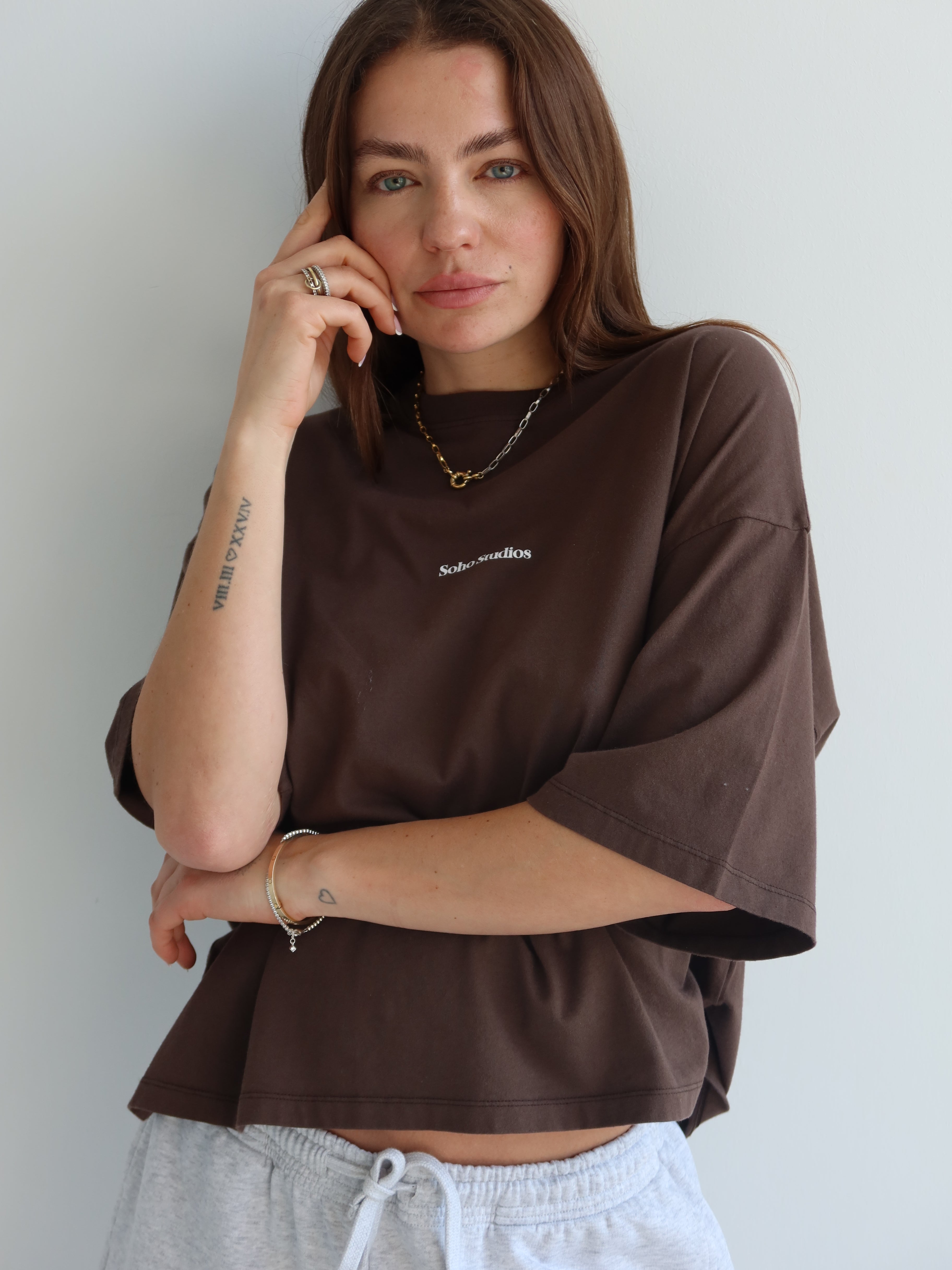 SOHO STUDIOS LUCY T-SHIRT CHOCOLATE