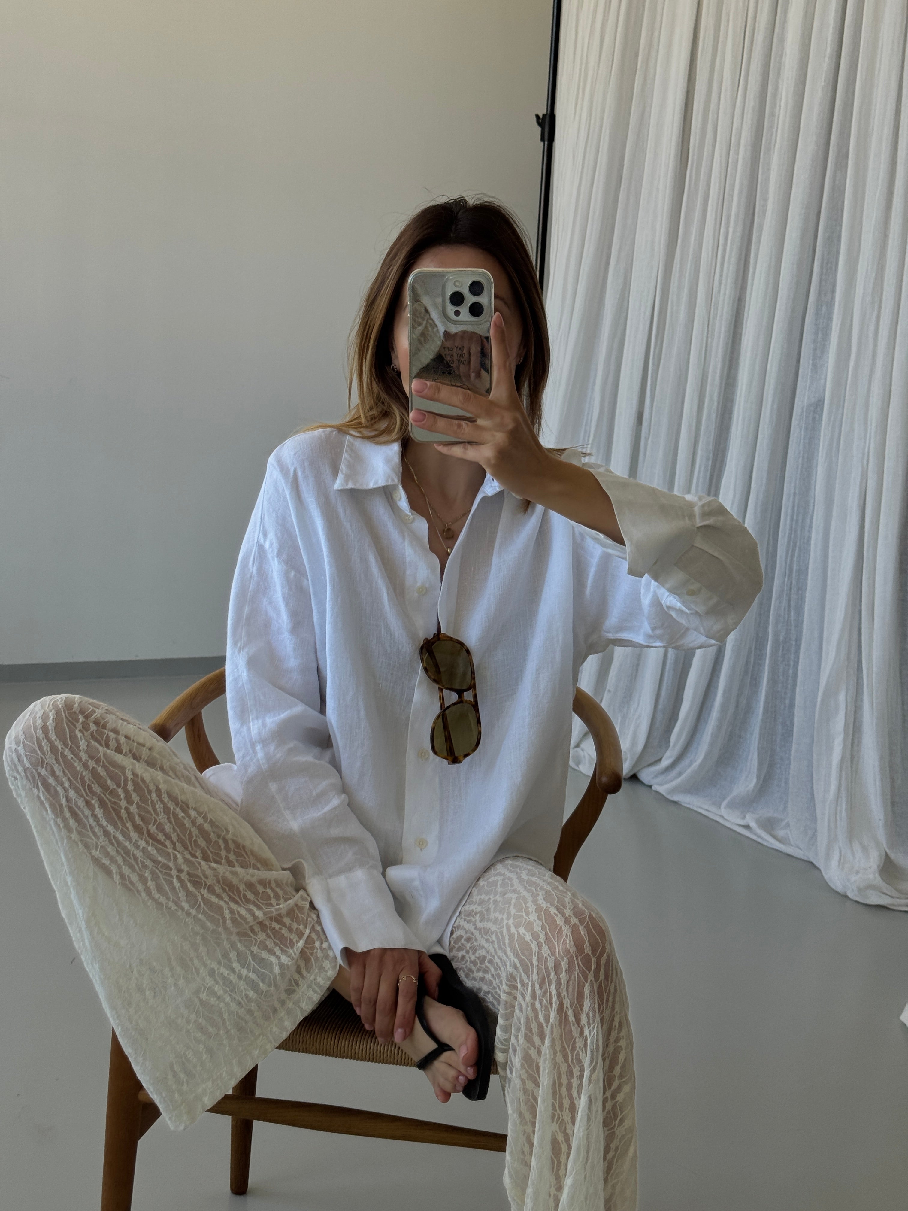STELLA LACE PANTS offwhite