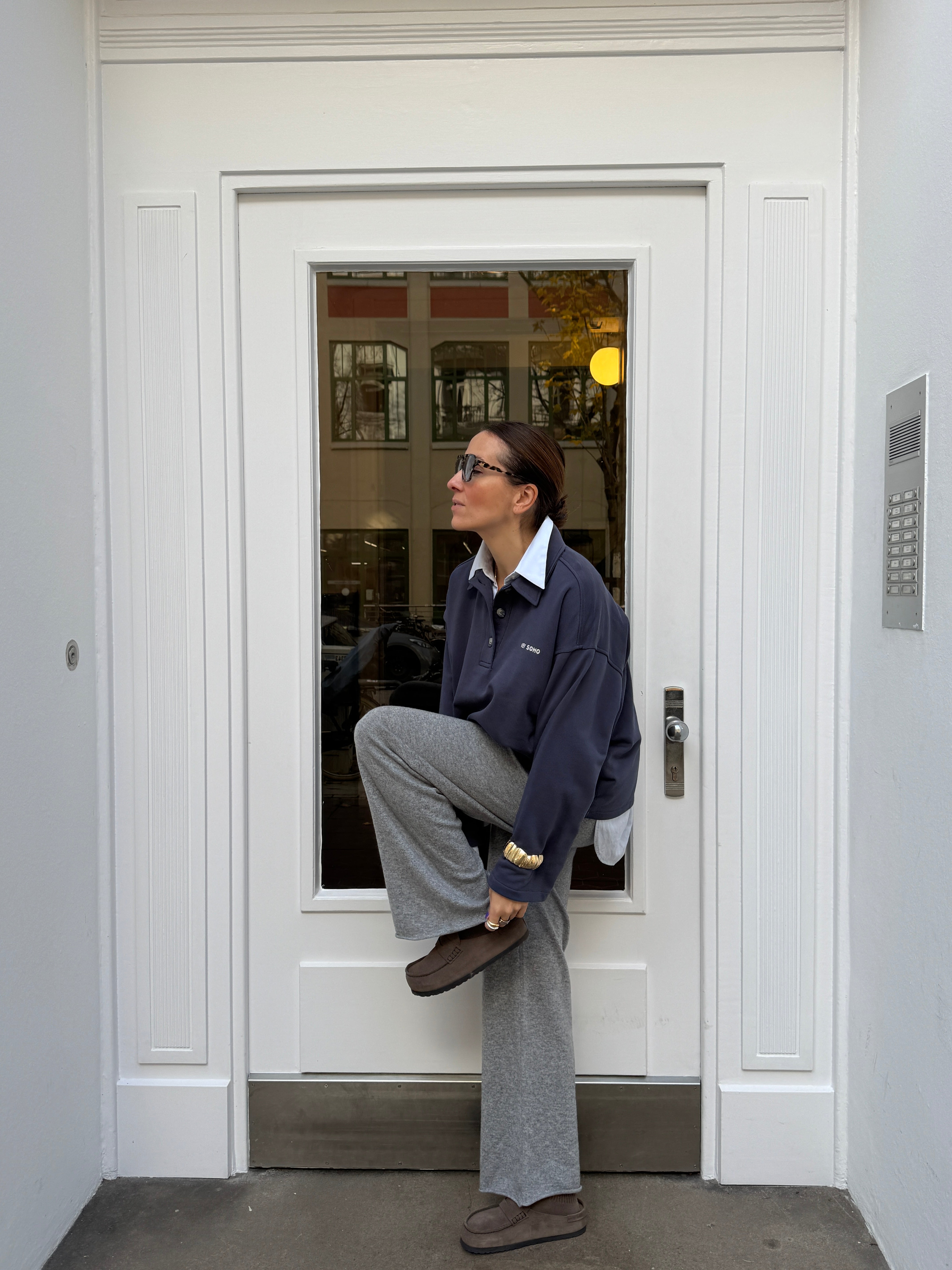 LISA CASHMERE PANTS grey melange