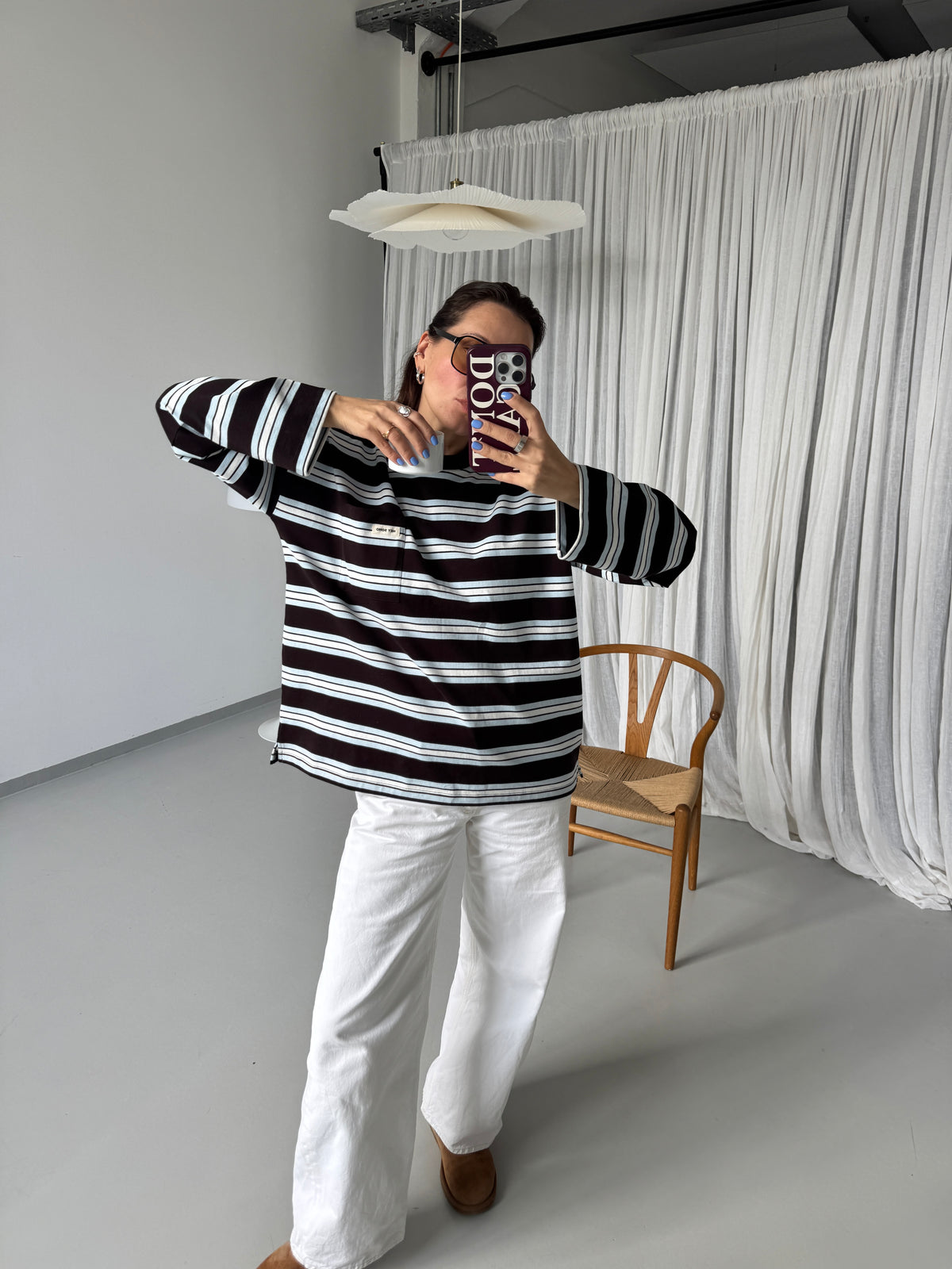 STRIPED LONGSLEEVE COFFEE