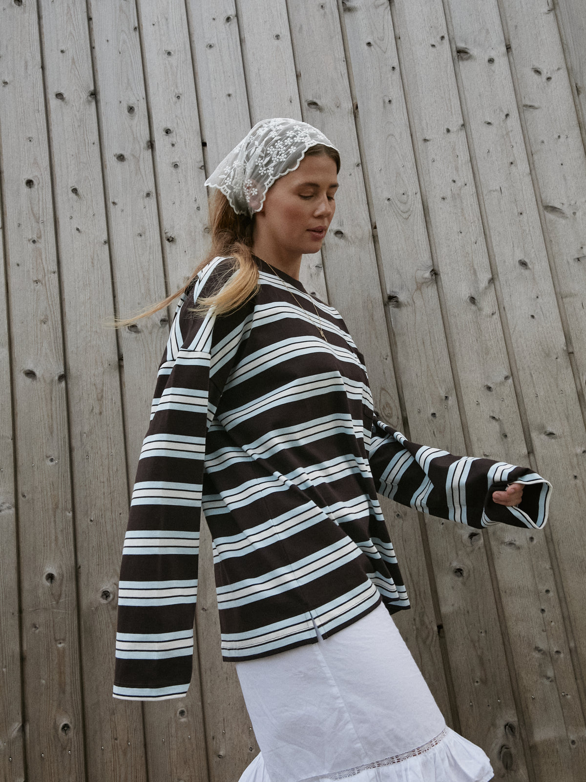 STRIPED LONGSLEEVE COFFEE
