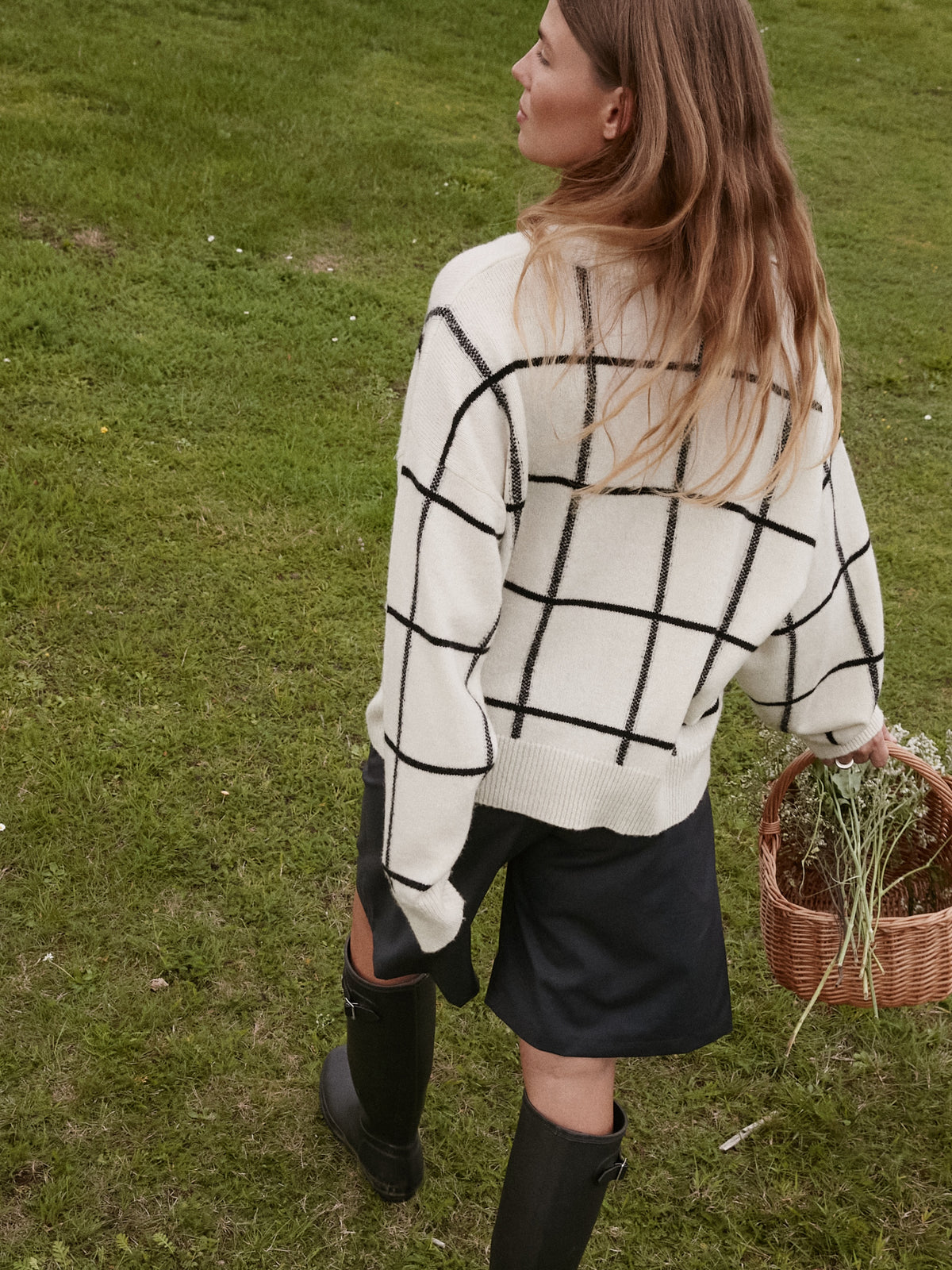 FELINA CARDIGAN CREME/BLACK