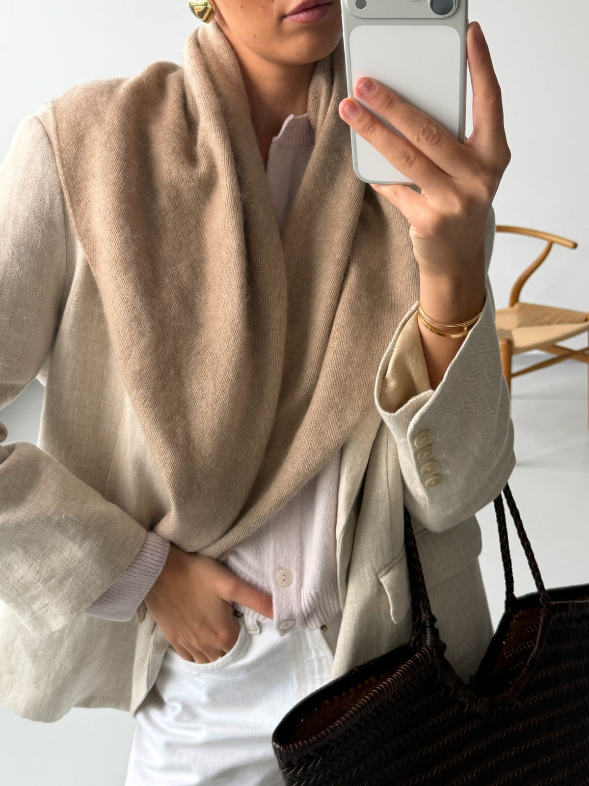 ESMÉE SCARF BEIGE MELANGE