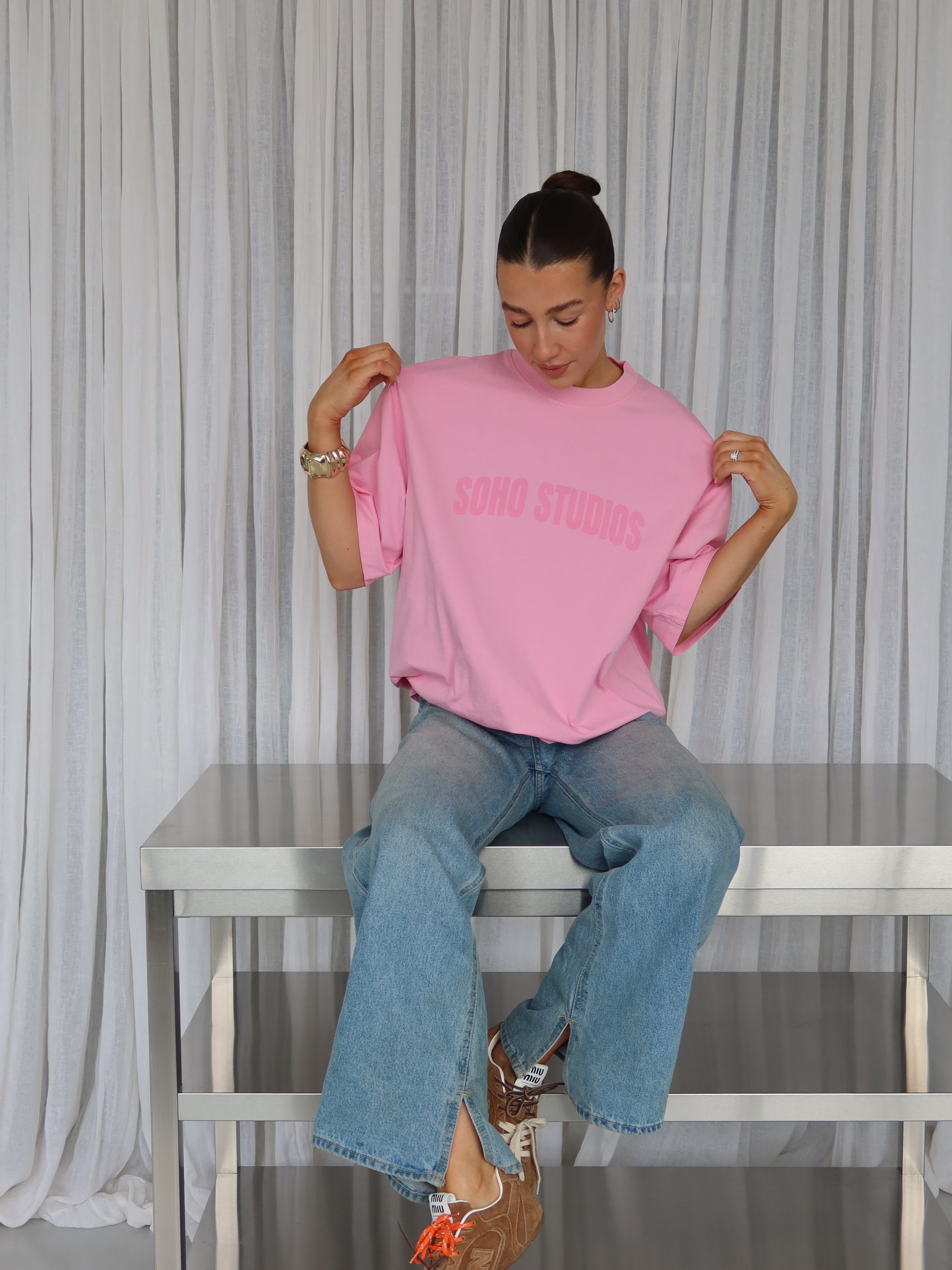 SOHO STUDIOS LOGO T-Shirt washed pink