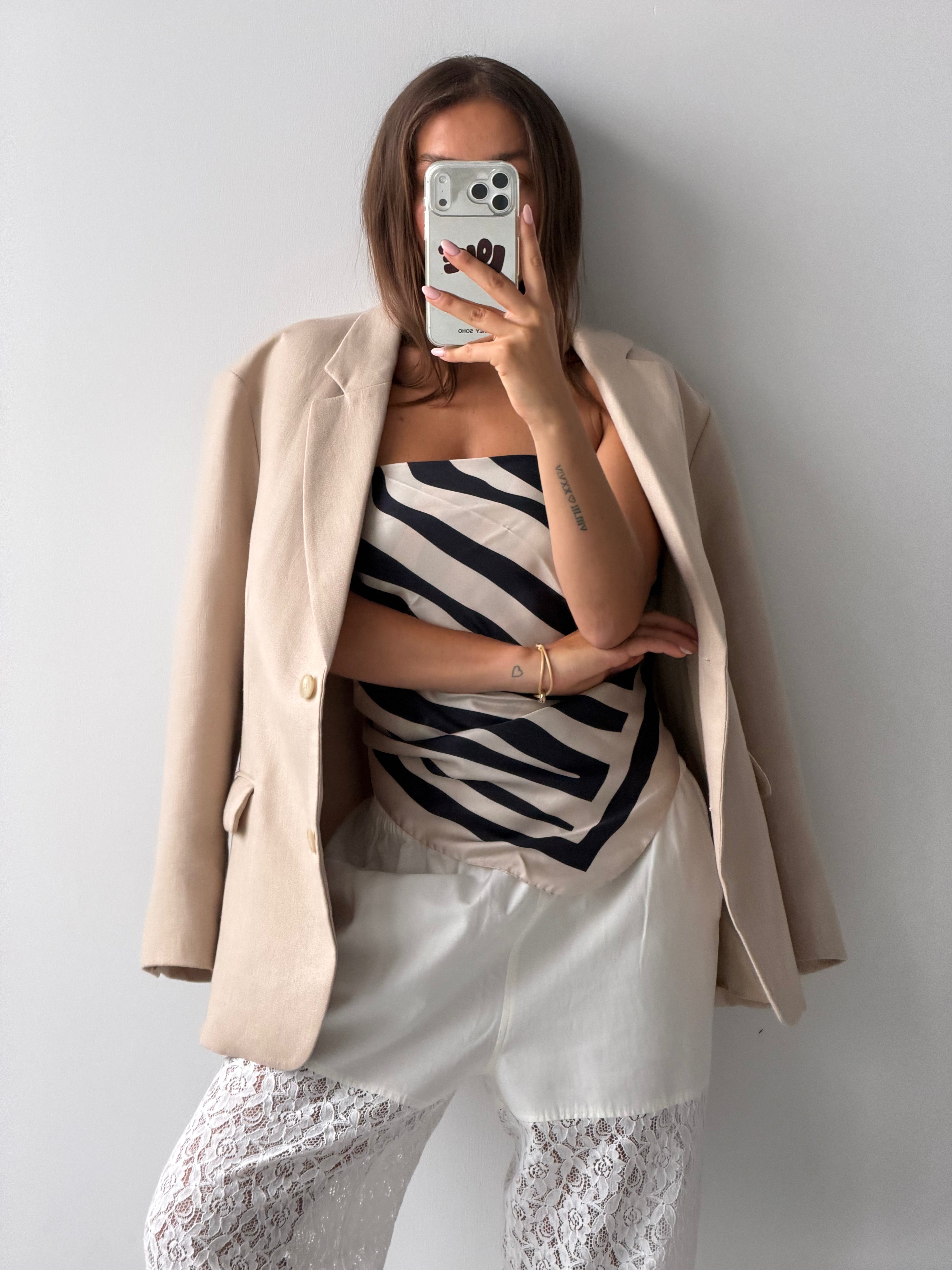 HEY SOHO ZEBRA SILK SCARF