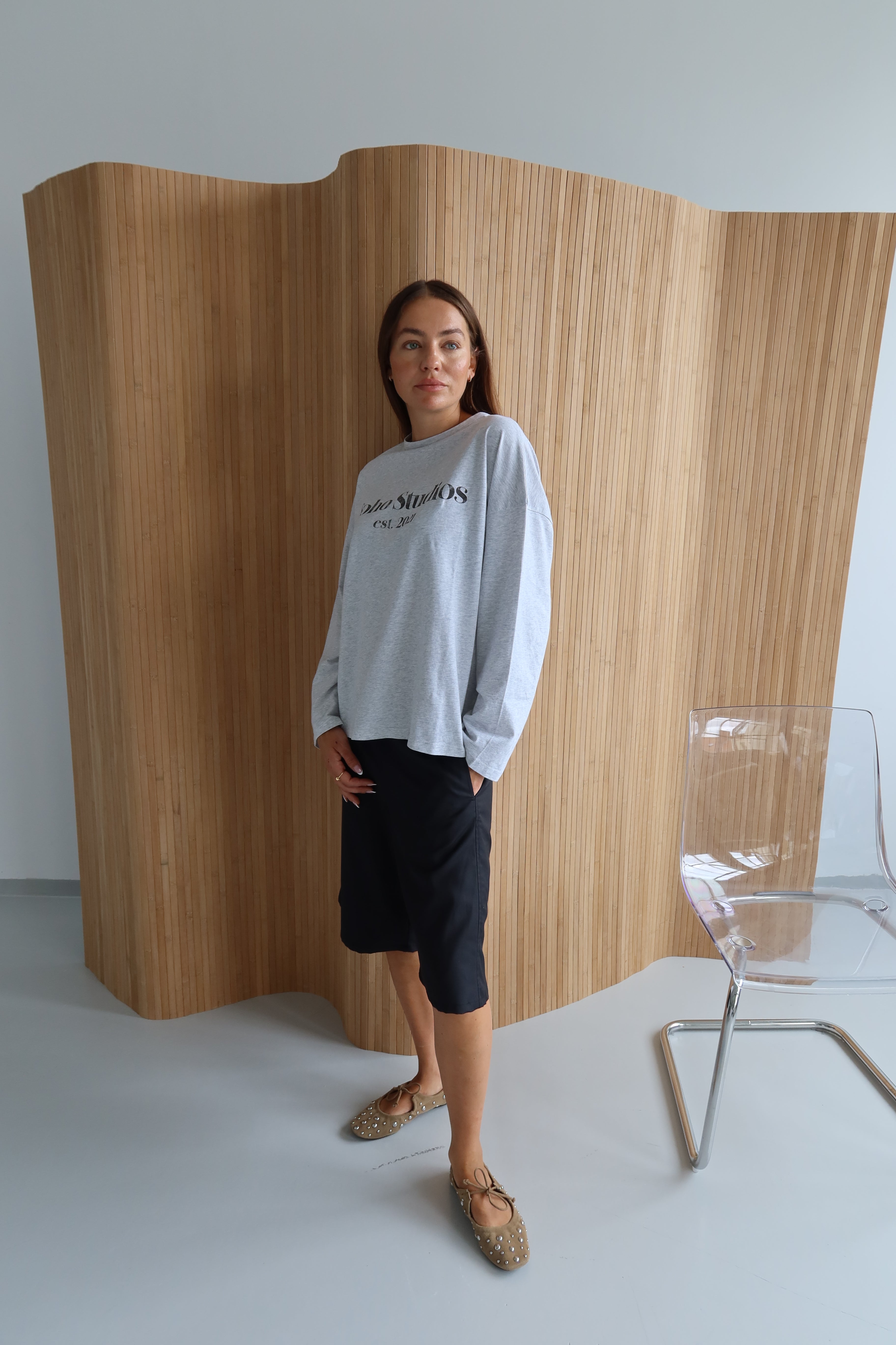 SOHO STUDIOS JERSEY LONGSLEEVE light grey melange