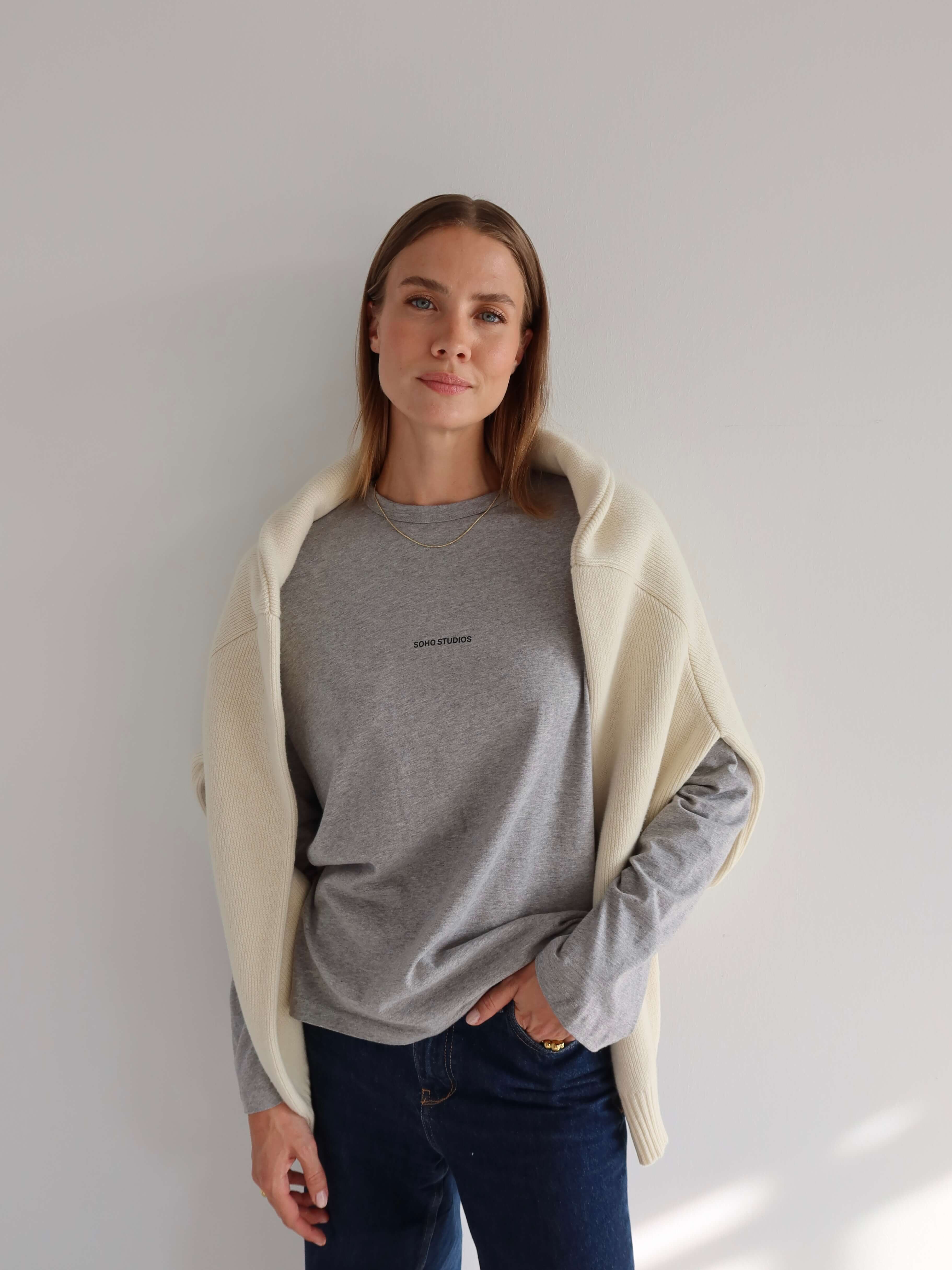 SOHO STUDIOS LIA Longsleeve light grey melange