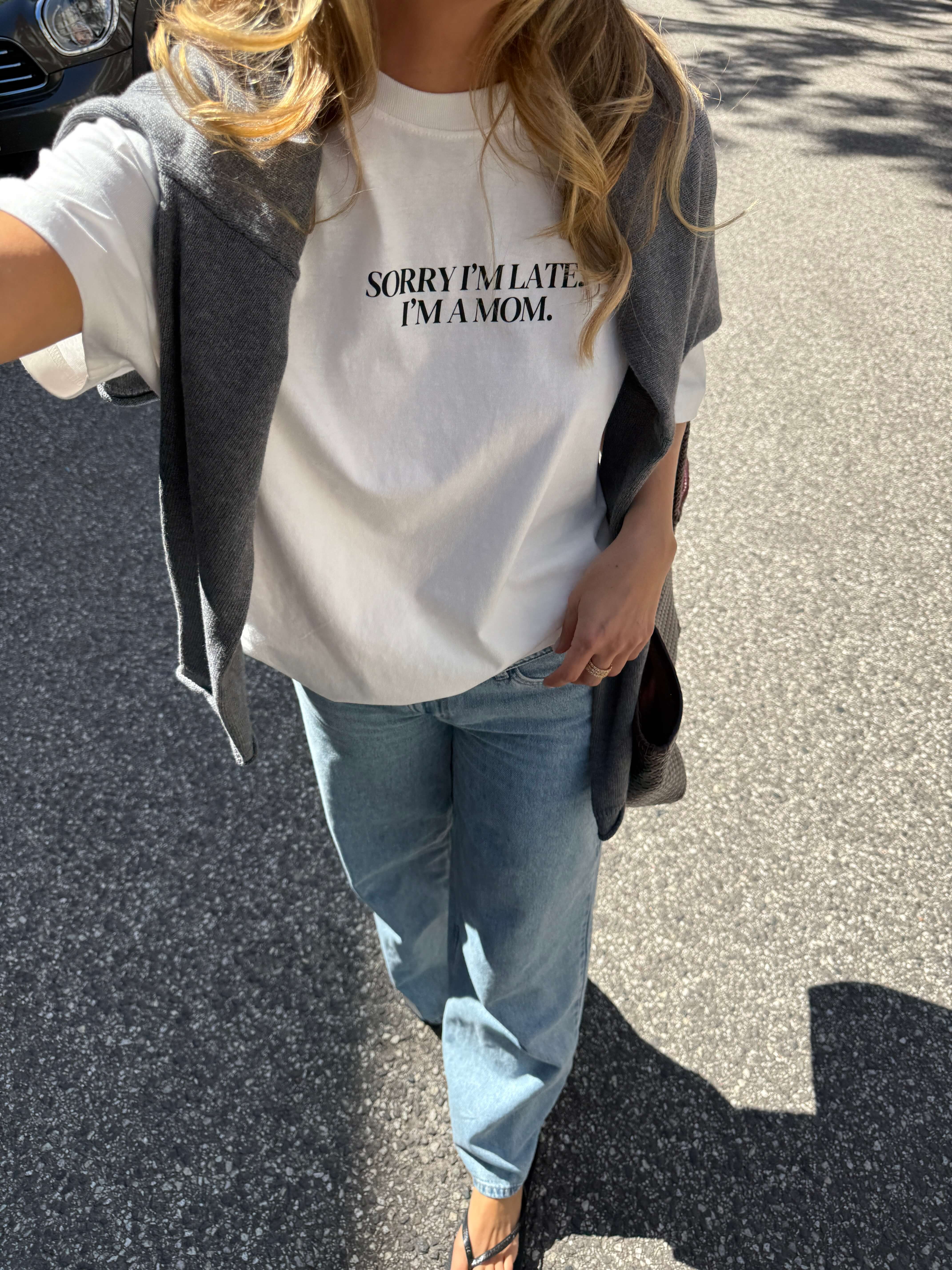 SORRY I'M LATE T-Shirt offwhite