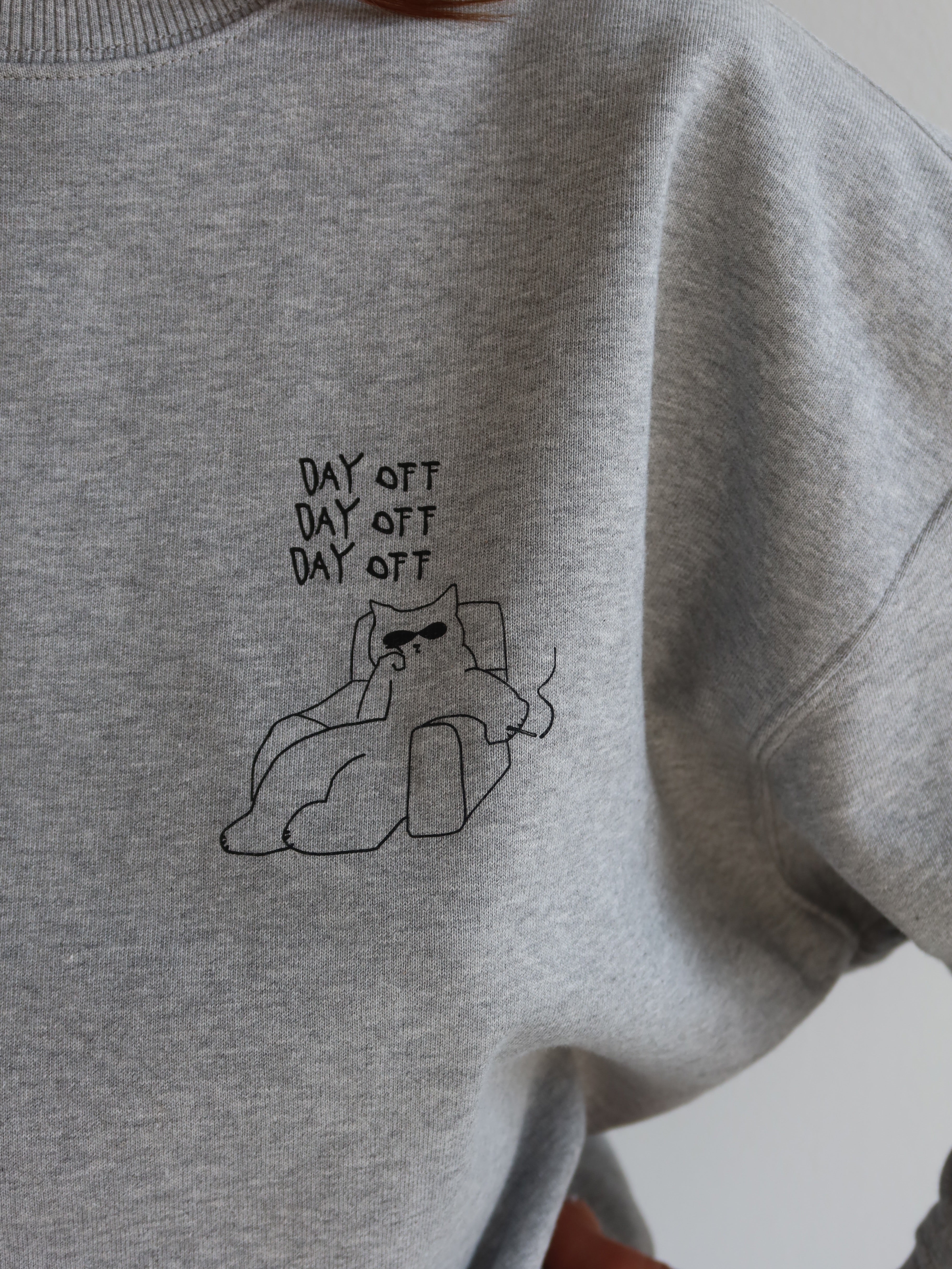 DAY OFF SWEATSHIRT GREY MELANGE