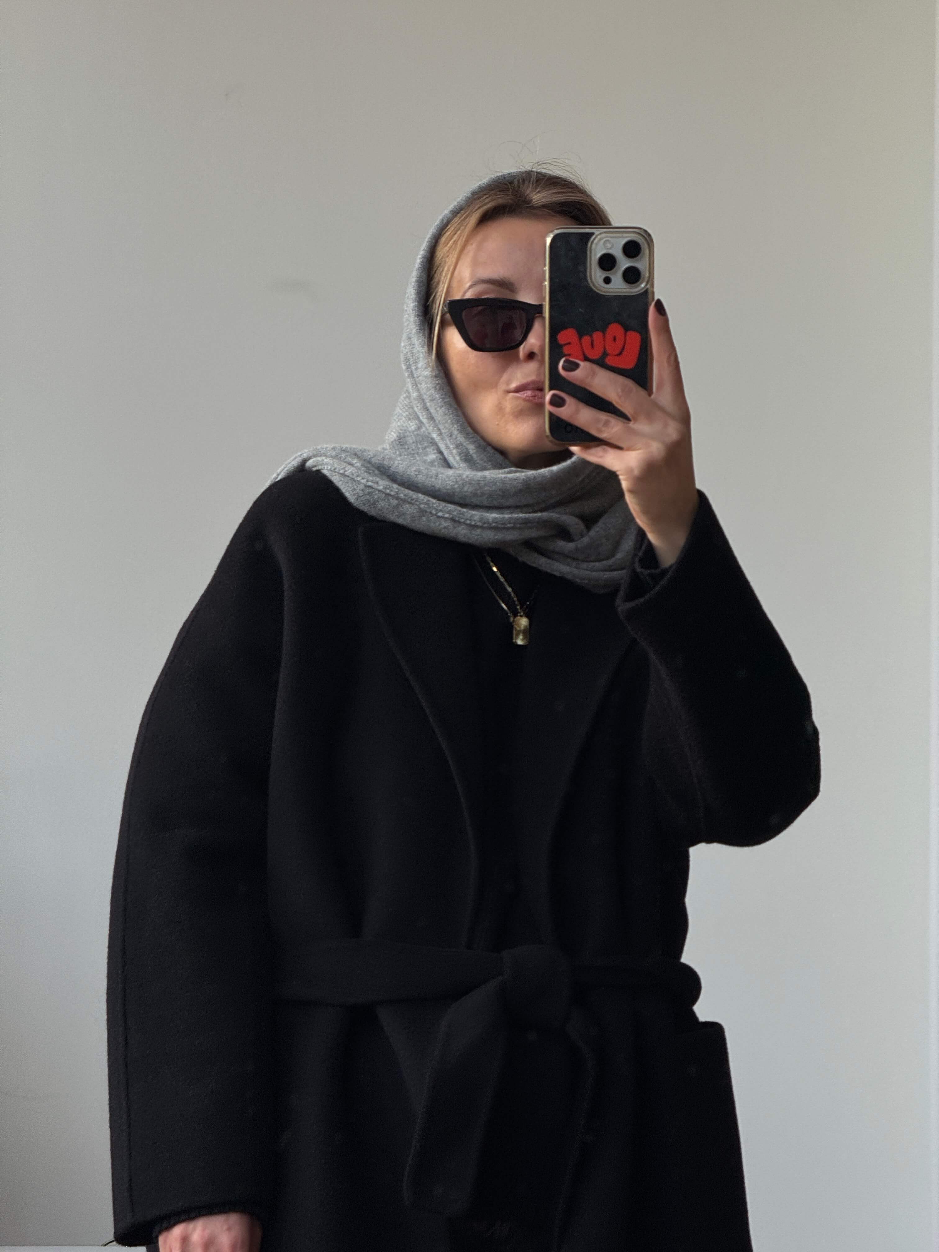 TAYA Cashmere Scarf grey melange