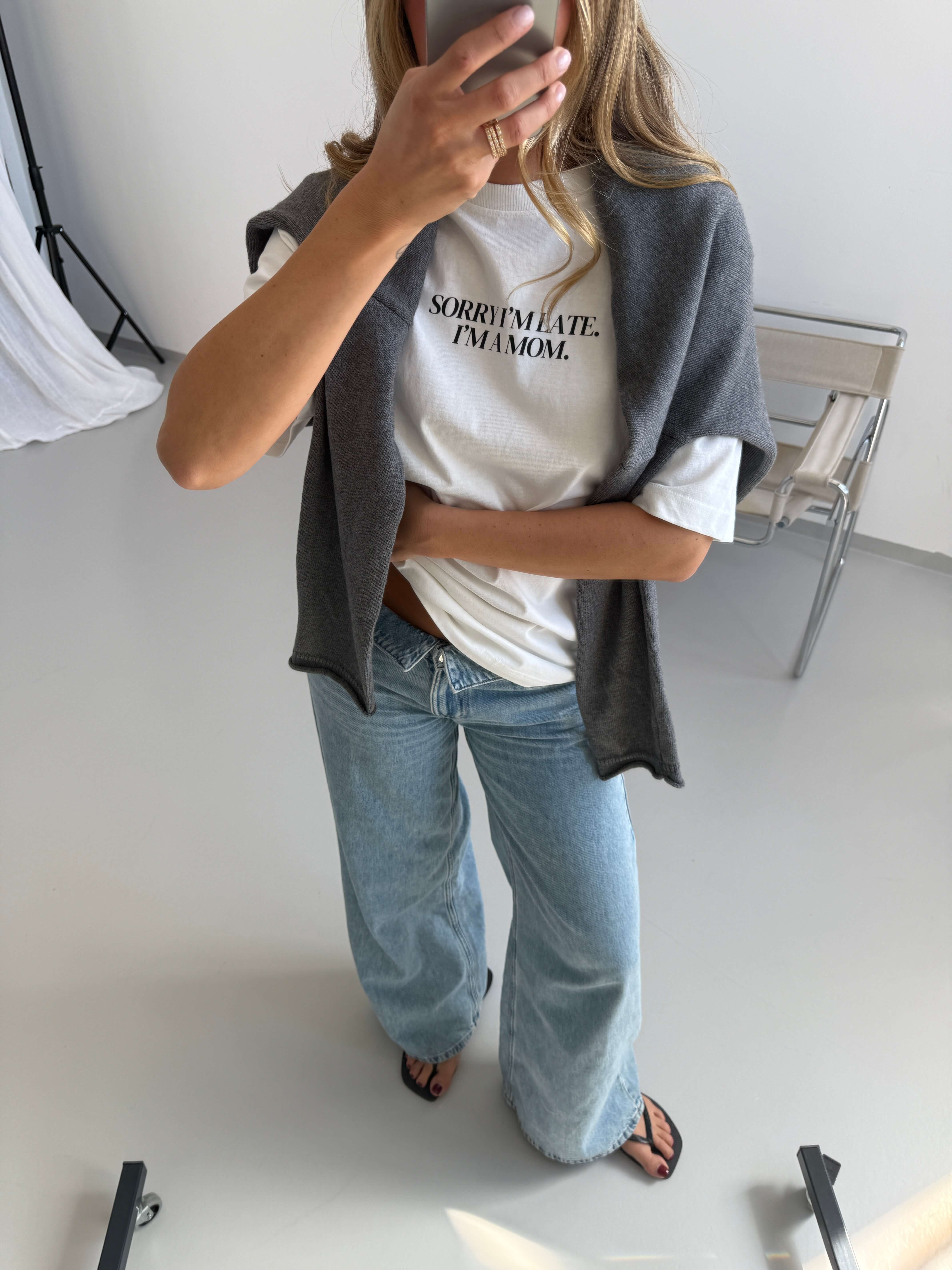 SORRY I'M LATE T-Shirt offwhite