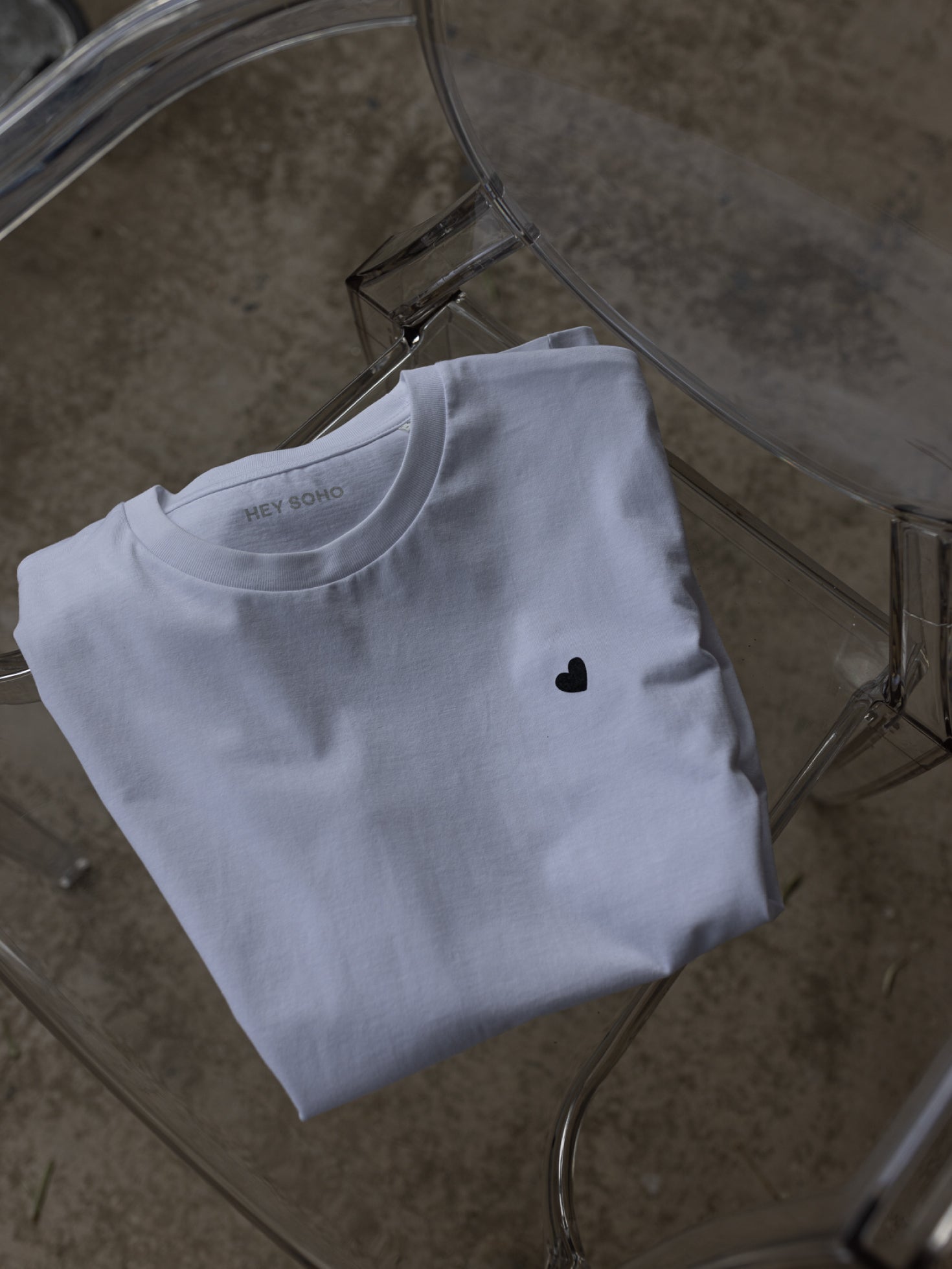 Black Heart T-Shirt weiß - heysoho