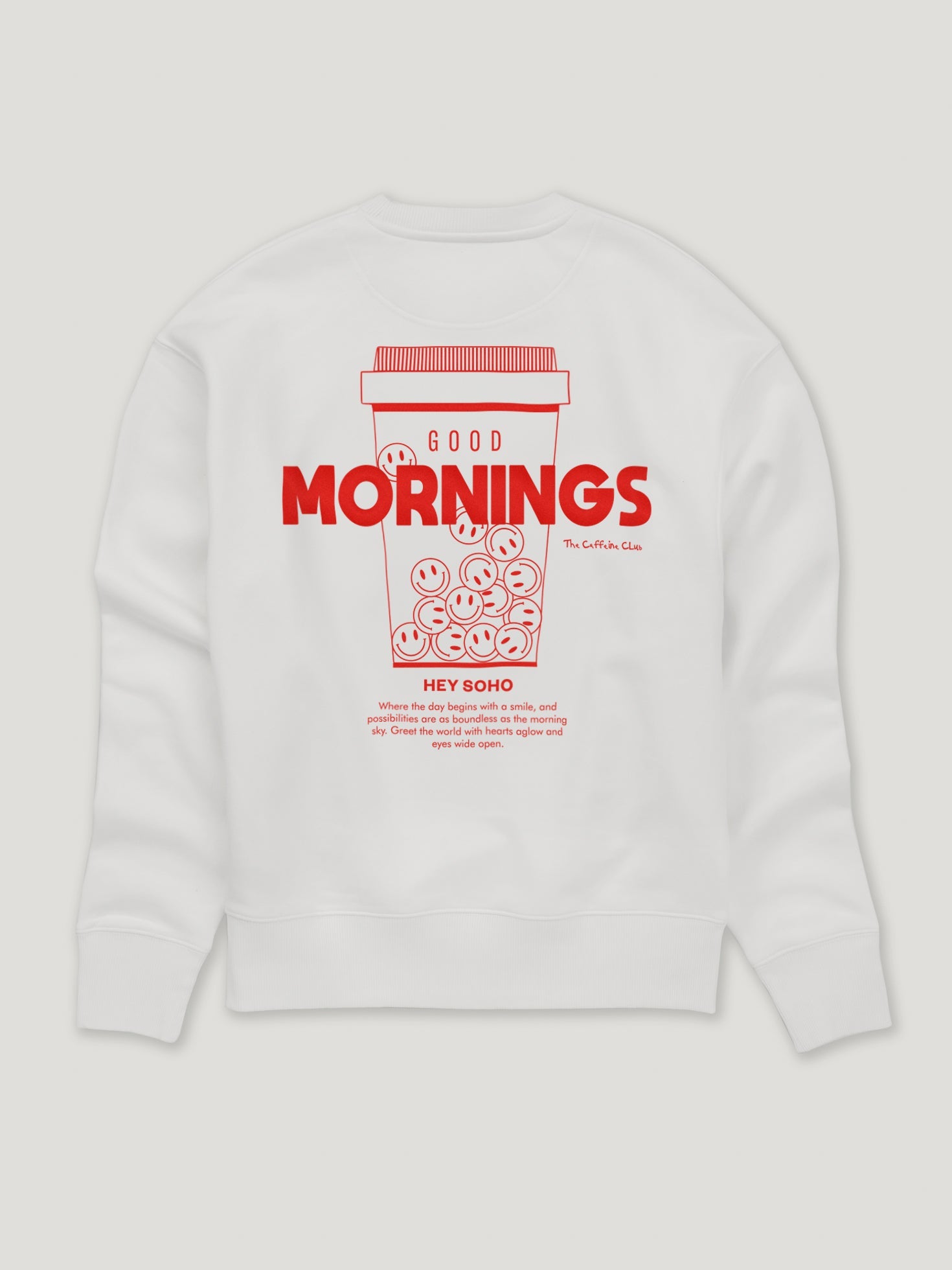 Good Mornings Sweater weiß/rot - heysoho