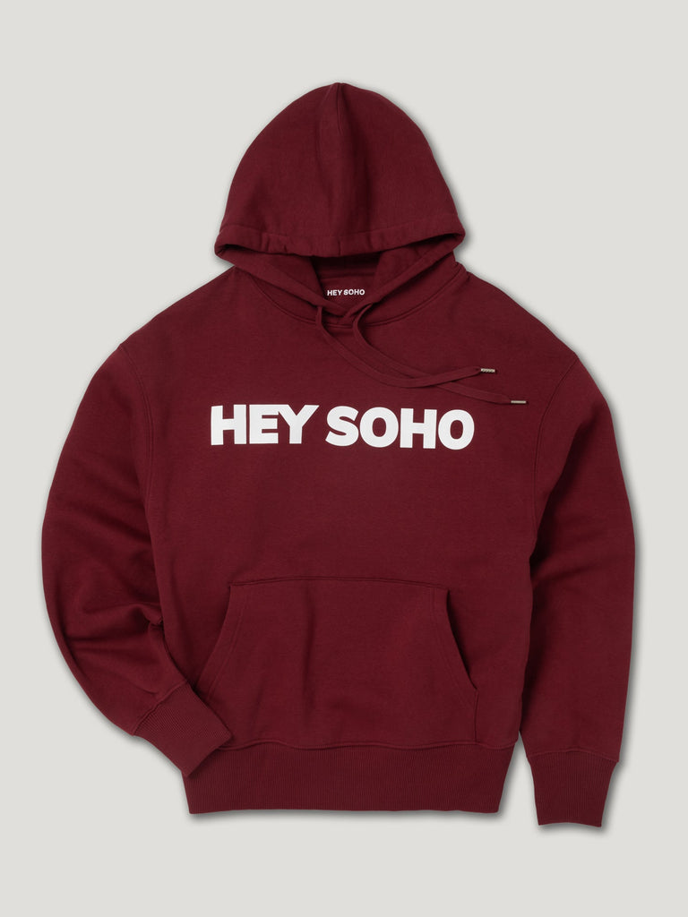 Hey Soho Logo Hoodie bordeaux - heysoho