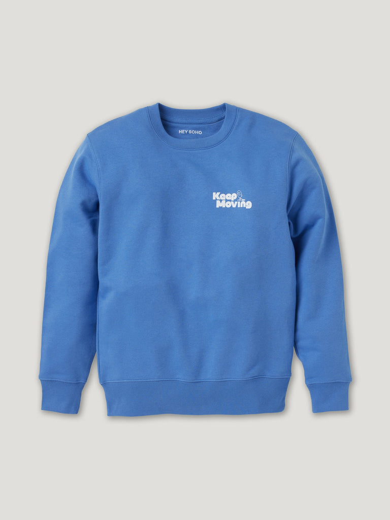 Keep Moving Sweater blau/weiß - heysoho