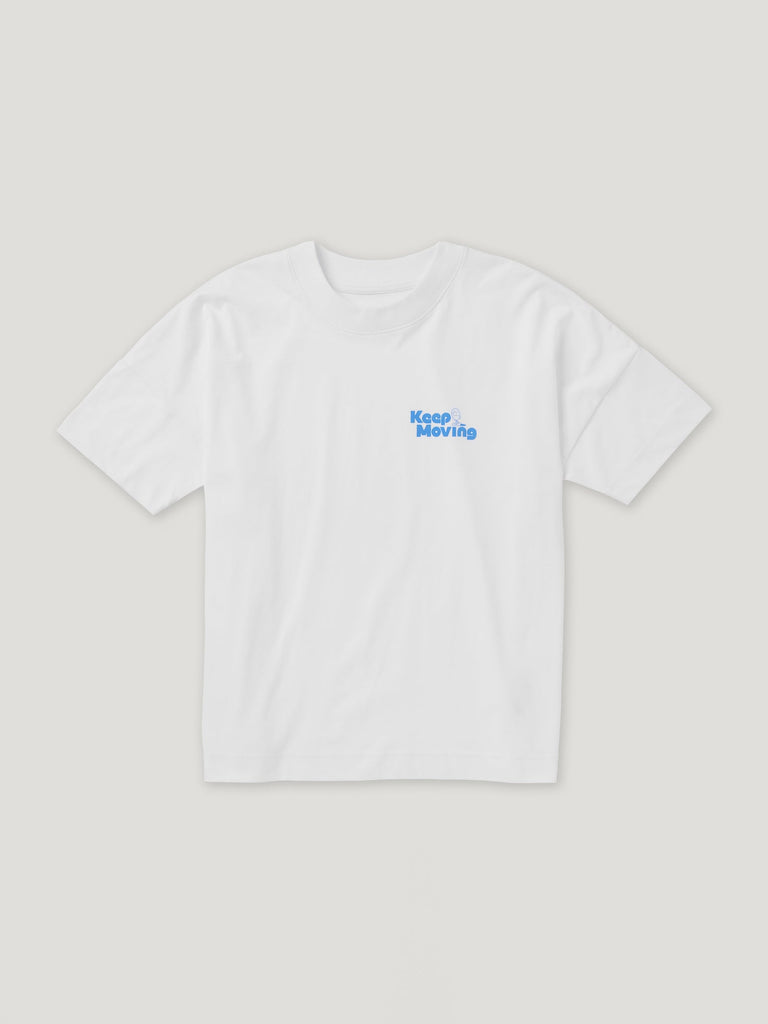 Keep Moving T-Shirt weiß/blau - heysoho