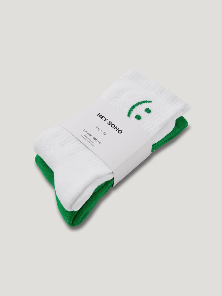 SMILEY Socken Doppelpack green - heysoho