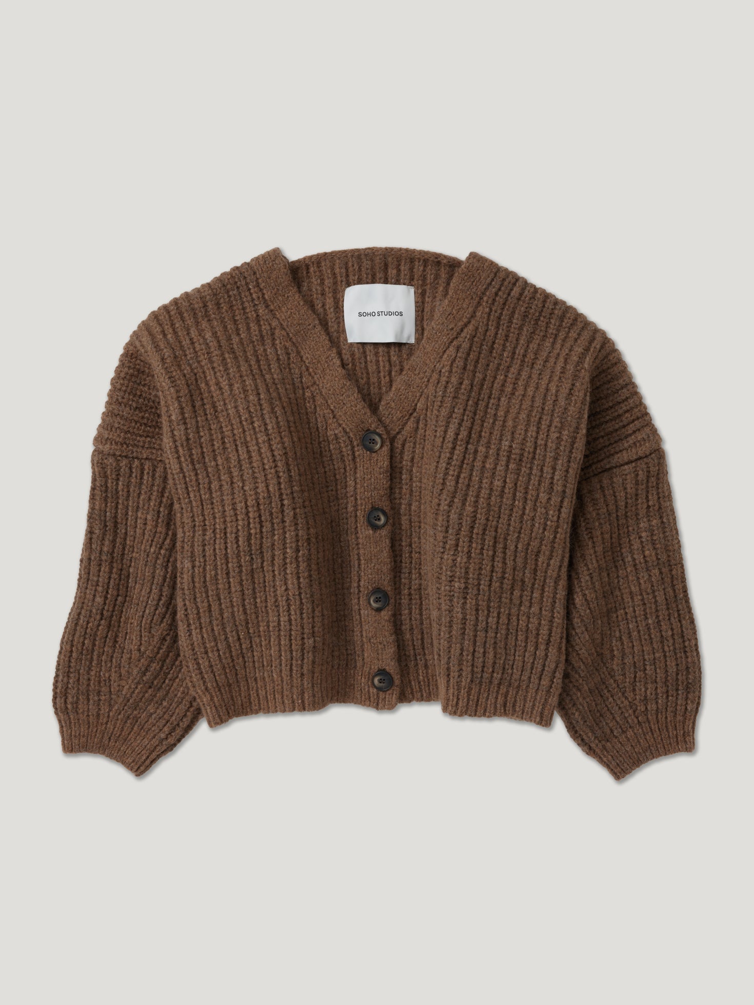 SOHO STUDIOS MILLA Cardigan coffee - heysoho