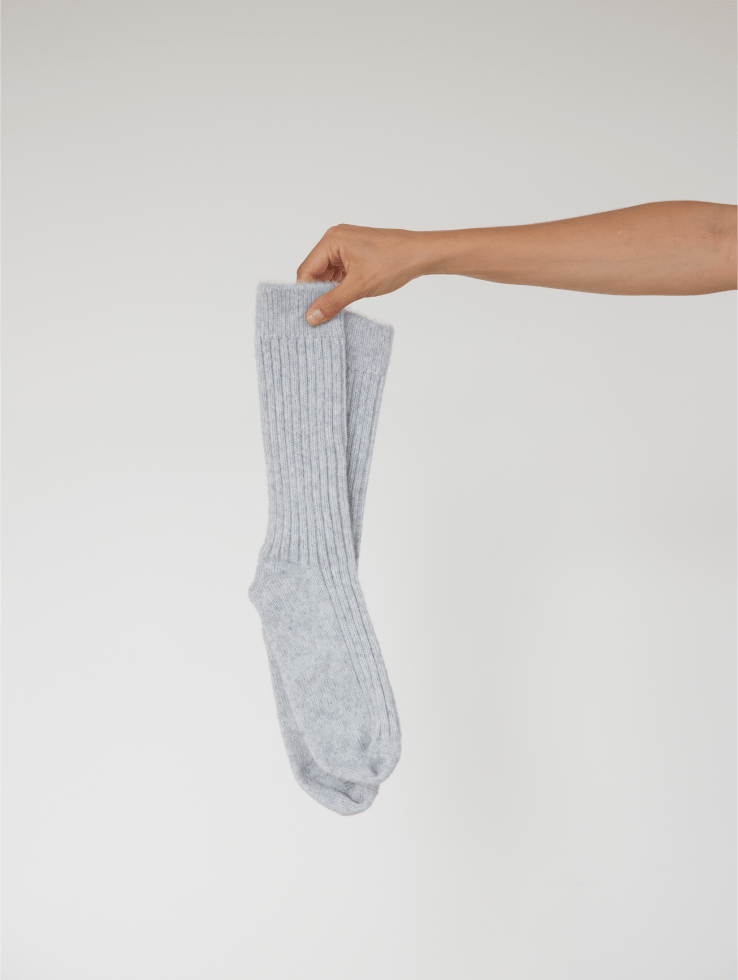SOHO STUDIOS OLIVE Socken grey melange - heysoho